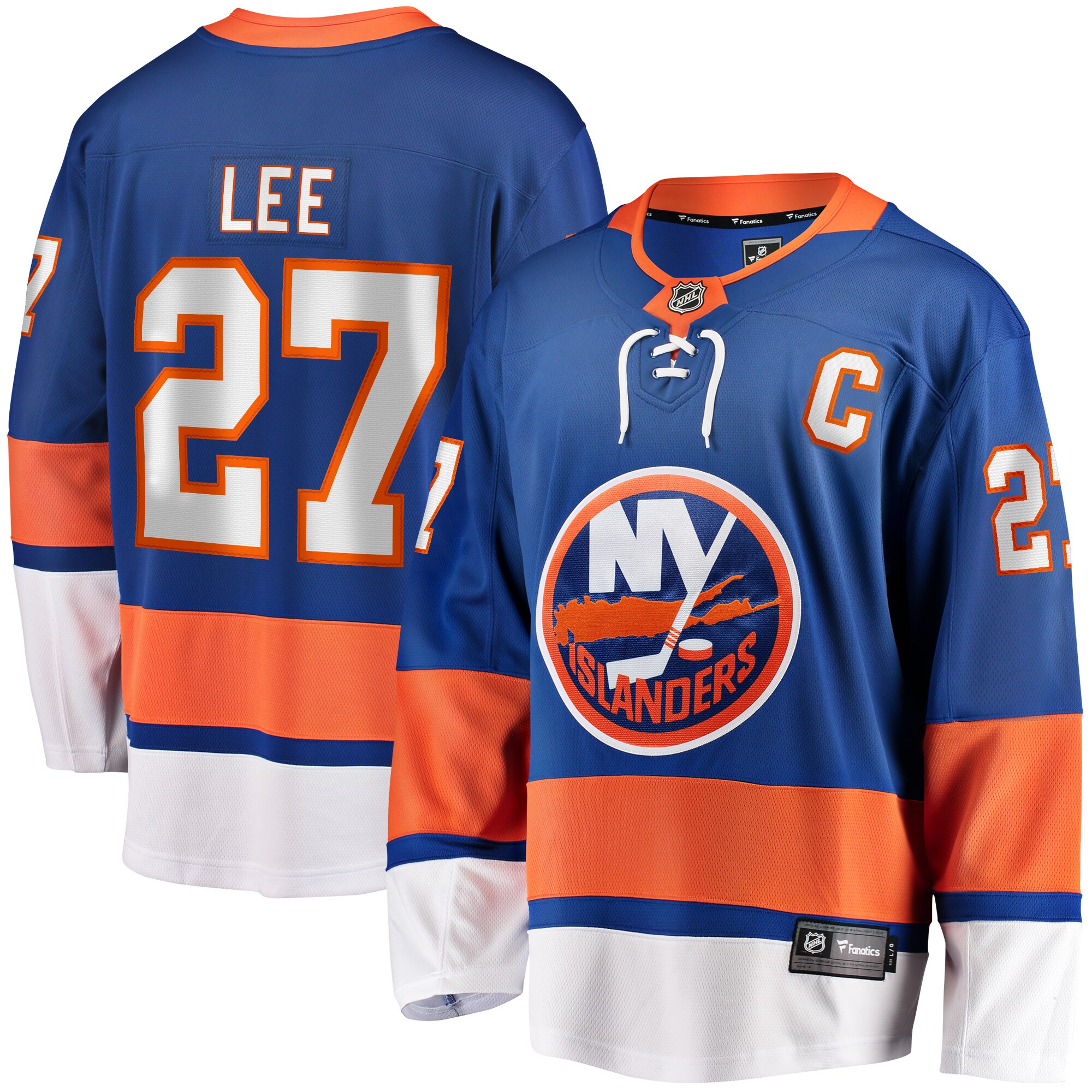 Men's New York Islanders Anders Lee Royal Home Captain Patch Breakaway Player Jersey - JS609 