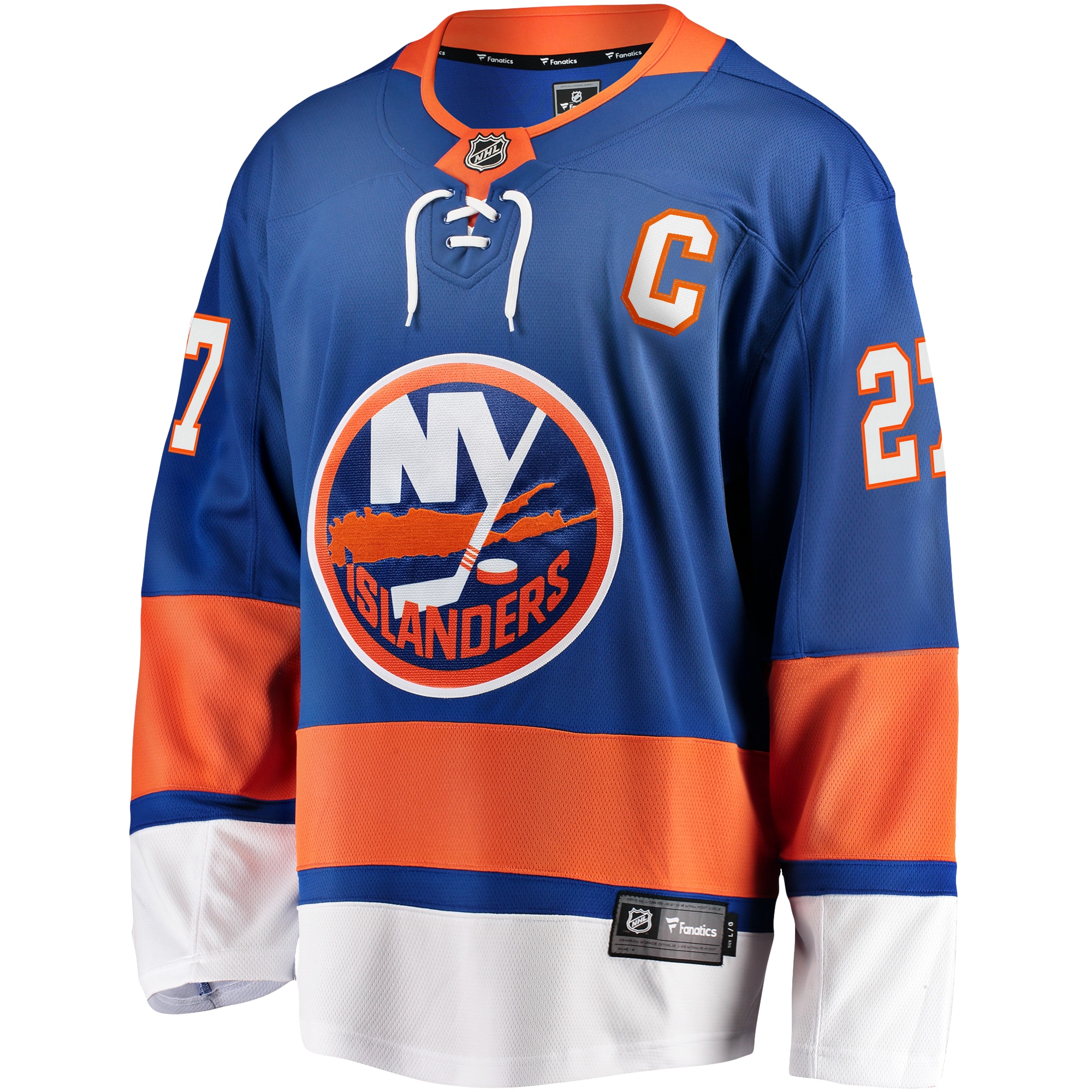 Alternative view of Men's New York Islanders Anders Lee Royal Home Premier Breakaway Player Jersey - JS619 