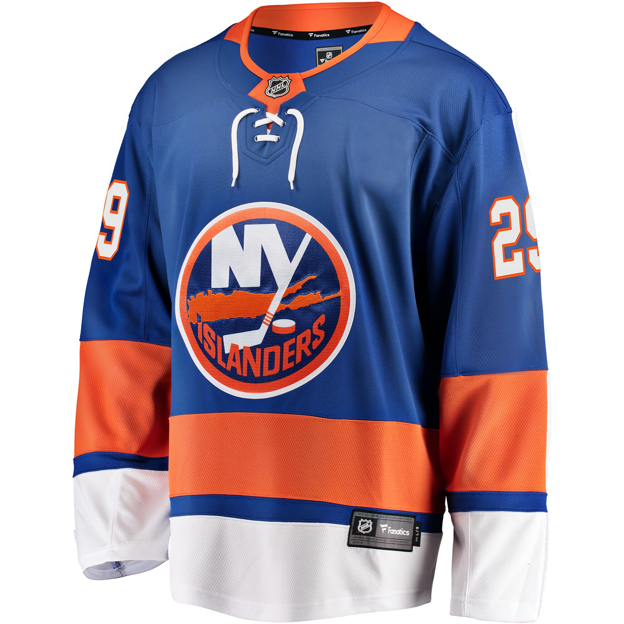Alternative view of Men's New York Islanders Brock Nelson Royal Breakaway Player Jersey - JS549 