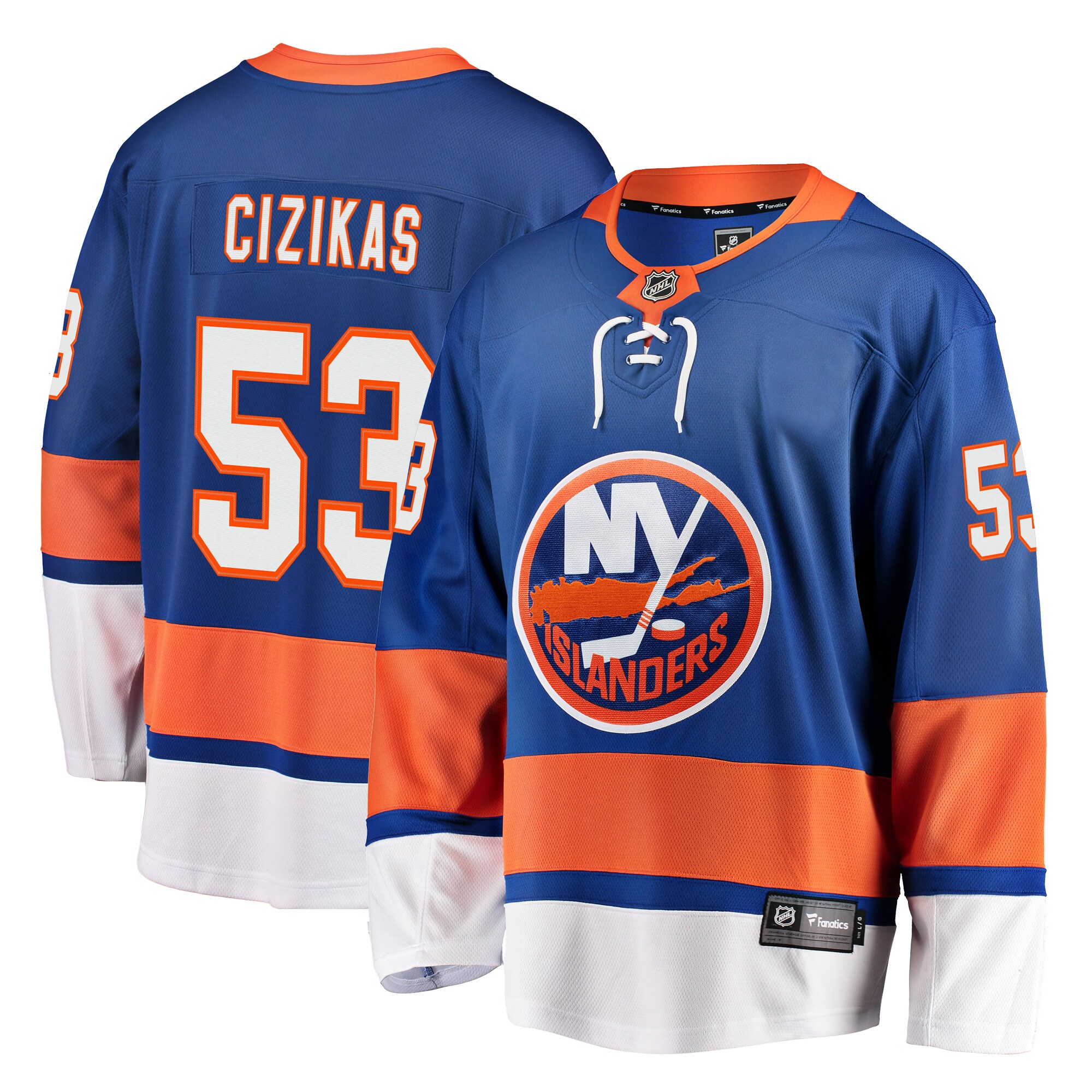 Men's New York Islanders Casey Cizikas Royal Breakaway Player Jersey - JS189 