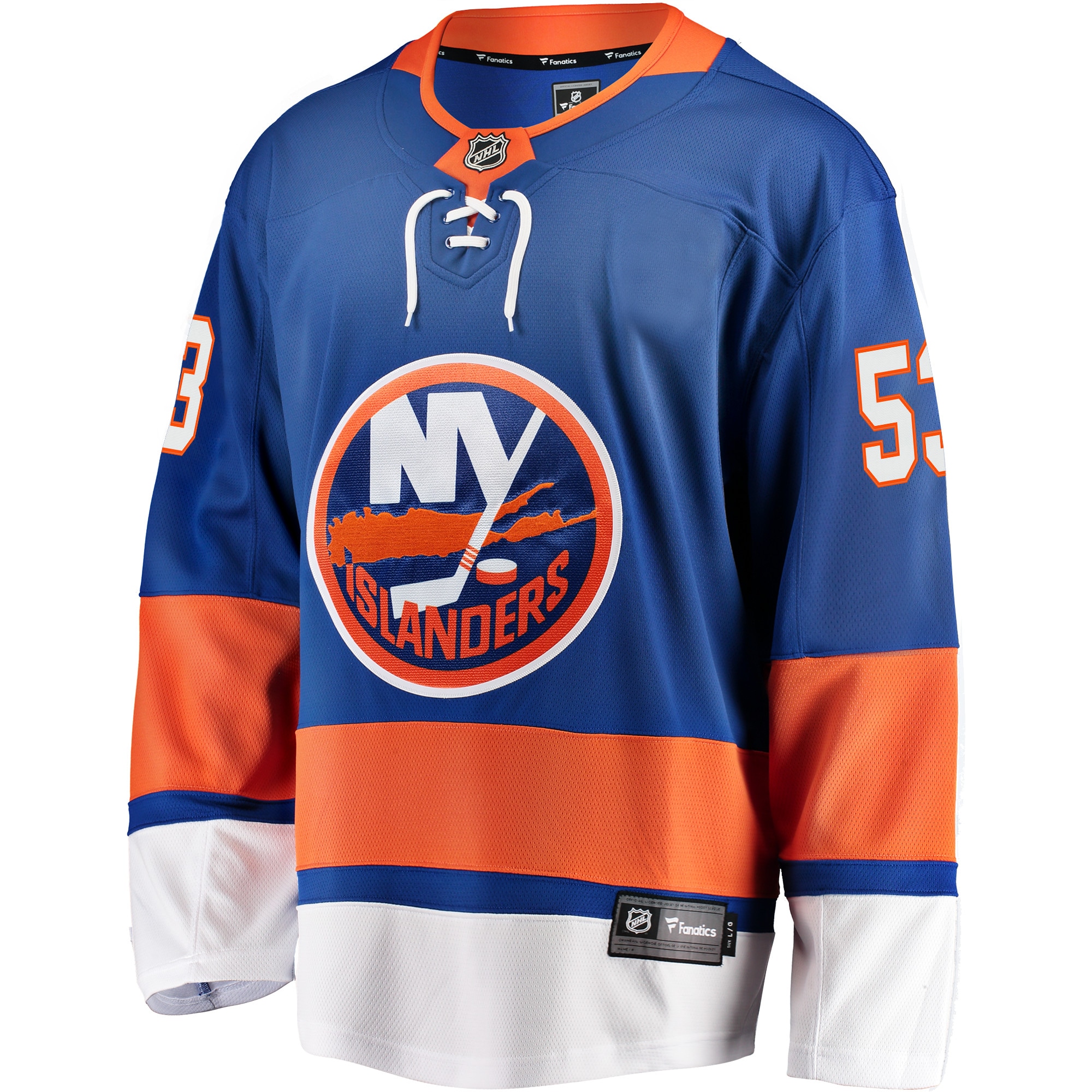 Alternative view of Men's New York Islanders Casey Cizikas Royal Breakaway Player Jersey - JS189 