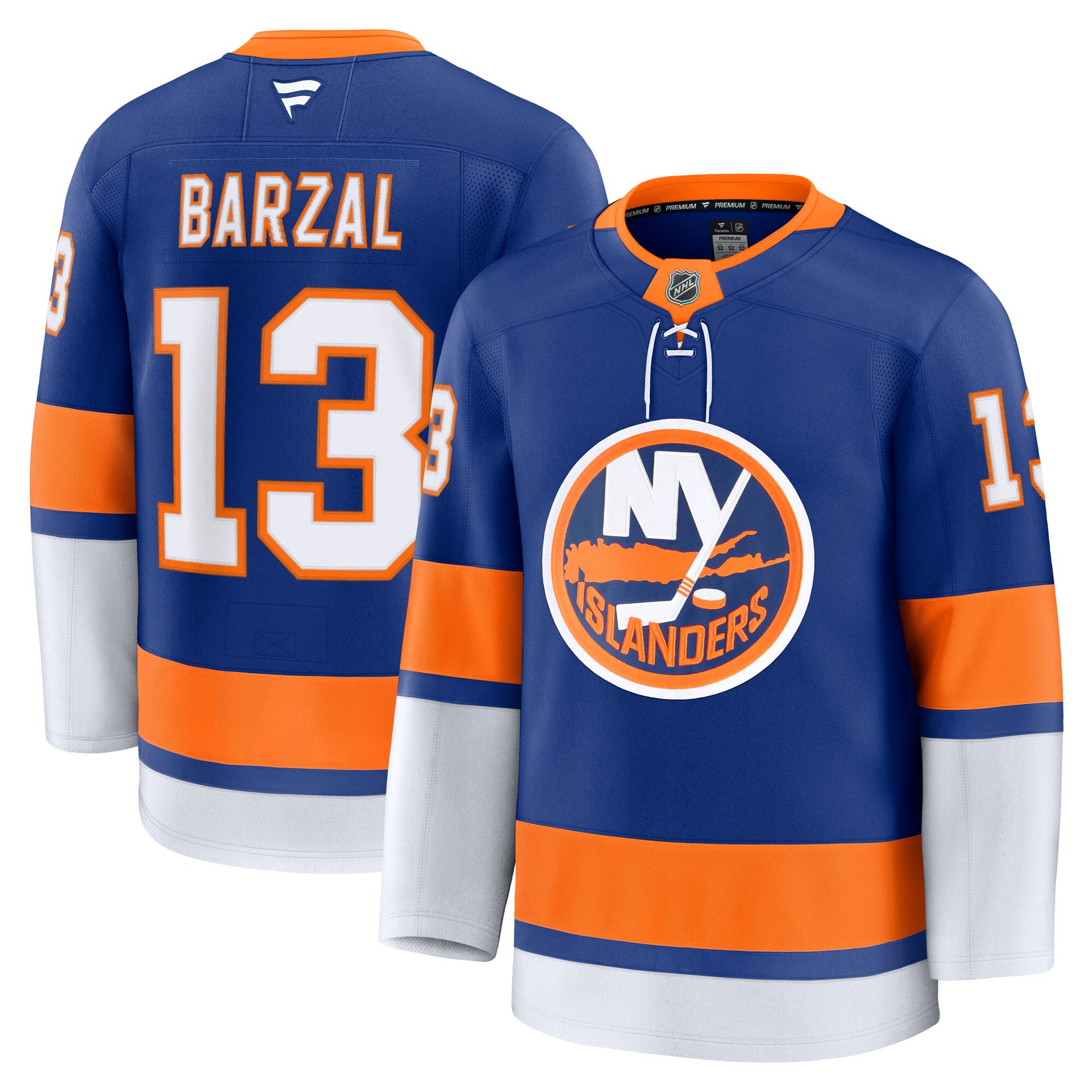Men's New York Islanders Mathew Barzal Royal Home Premium Jersey - JS697 