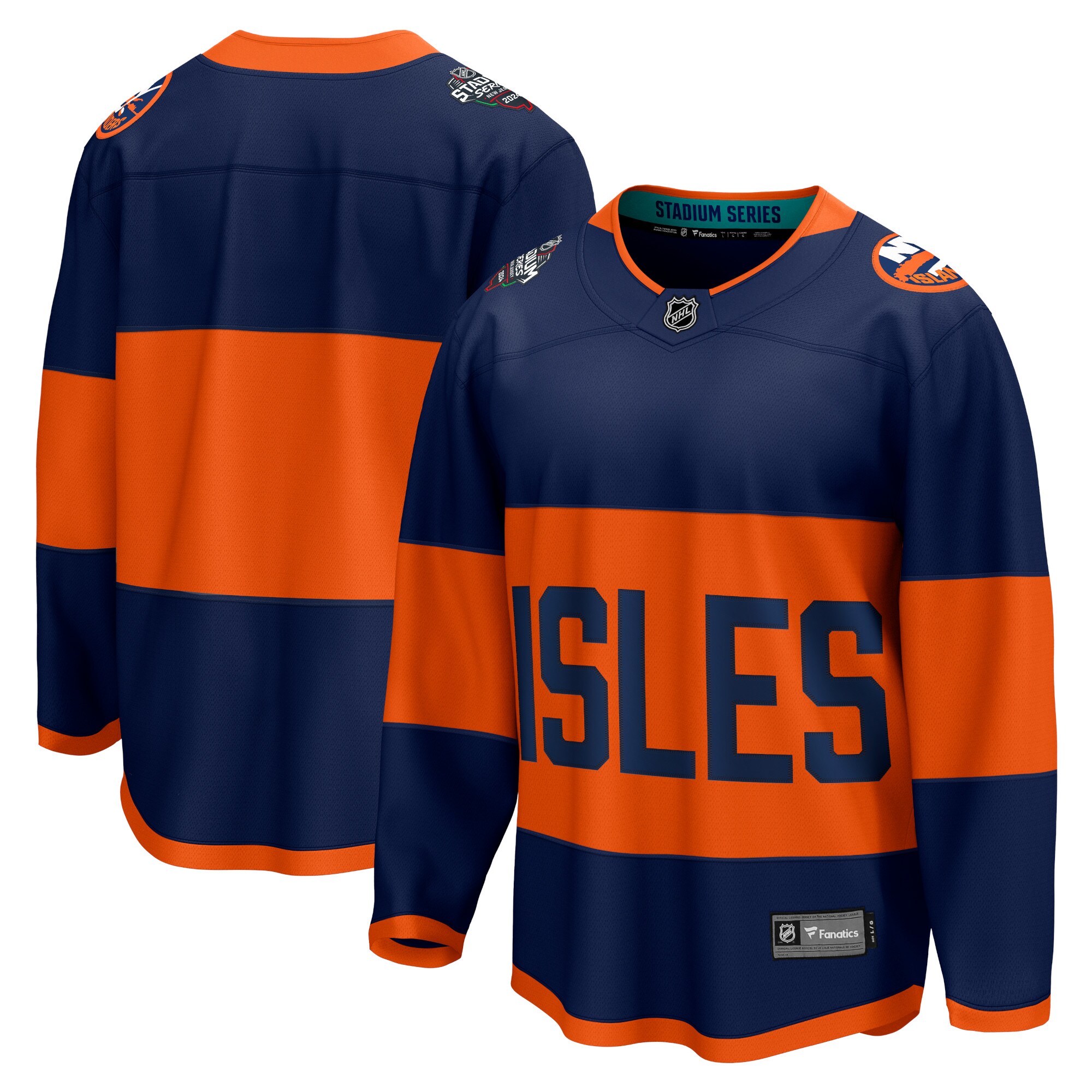 Men's New York Islanders Navy 2024 NHL Stadium Series Breakaway Jersey - JS992 