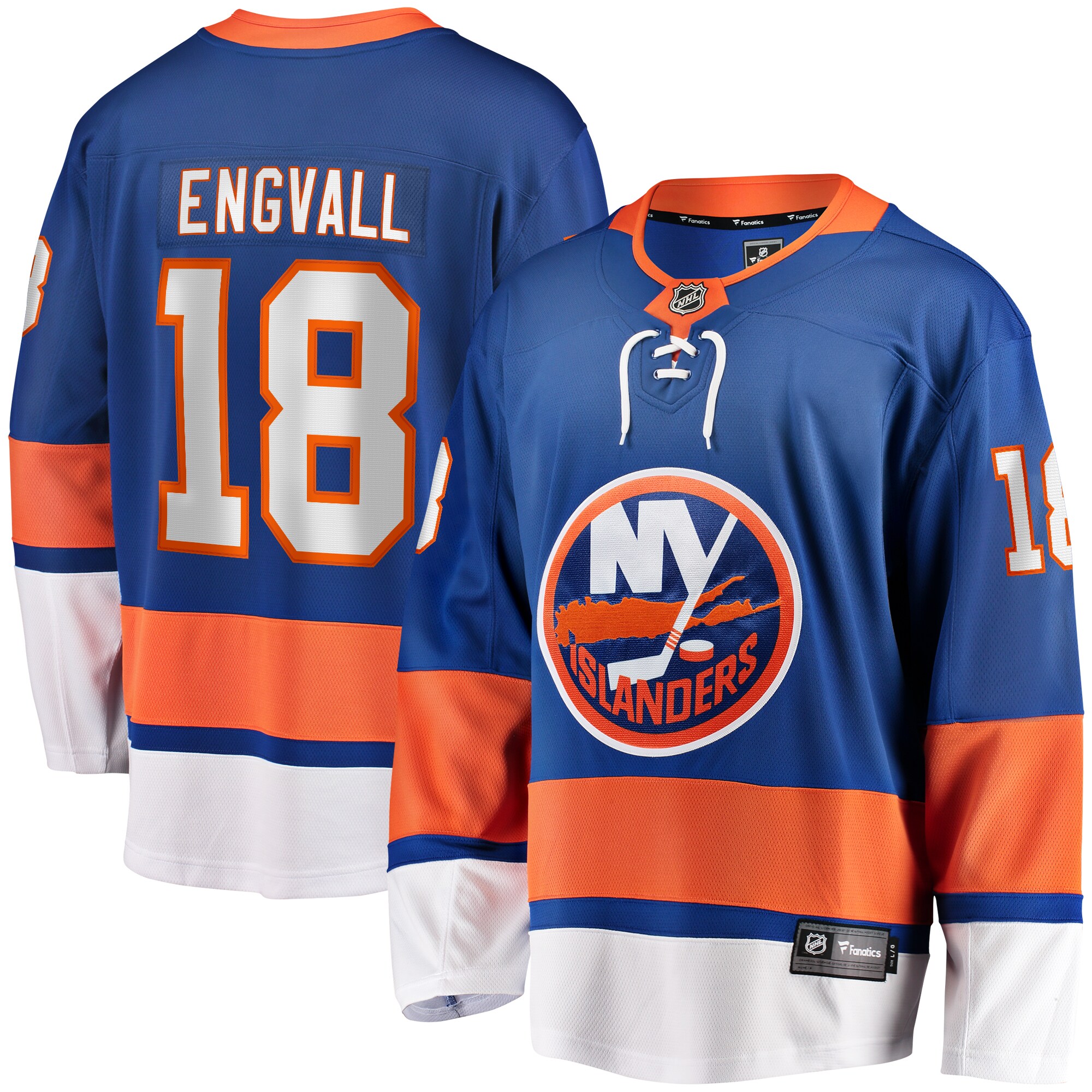 Men's New York Islanders Pierre Engvall Blue Home Premier Breakaway Player Jersey - JS847 