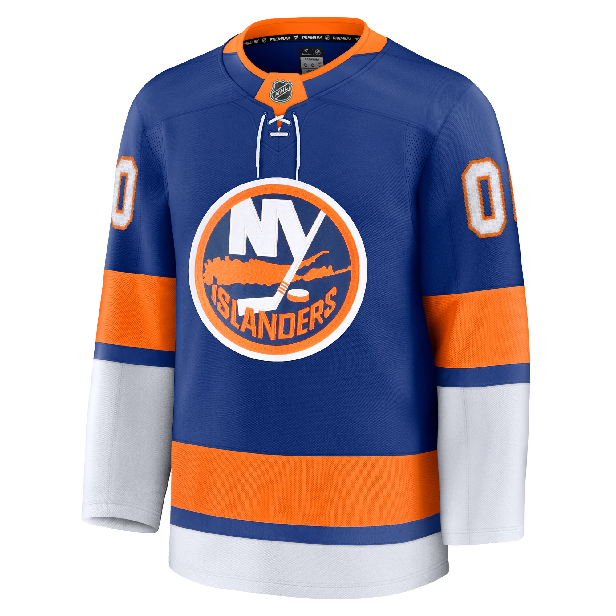 Alternative view of Men's New York Islanders Royal Home Premium Custom Jersey - JS837 