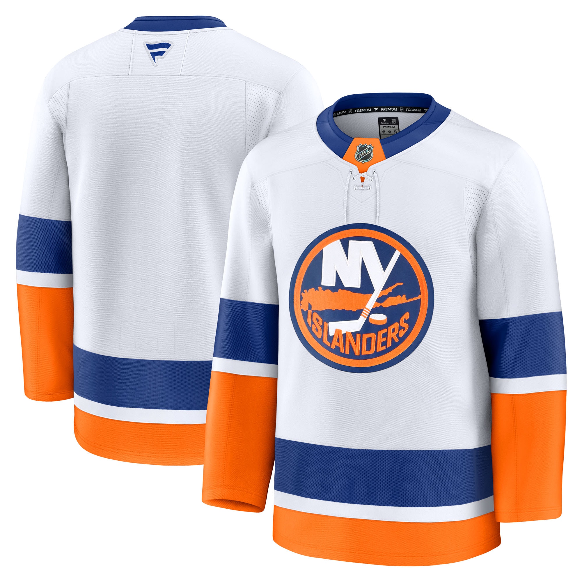 Men's New York Islanders White Away Premium Jersey - JS346 