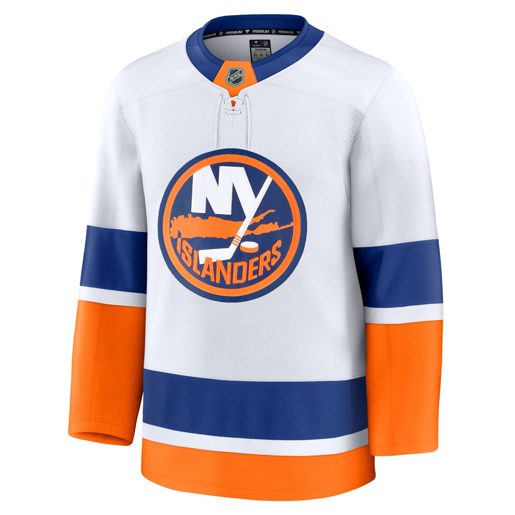 Alternative view of Men's New York Islanders White Away Premium Jersey - JS346 