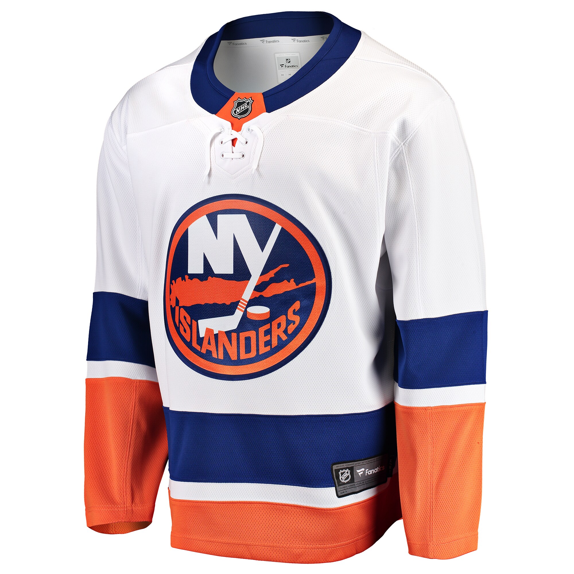 Alternative view of Men's New York Islanders White Breakaway Away Jersey - JS557 