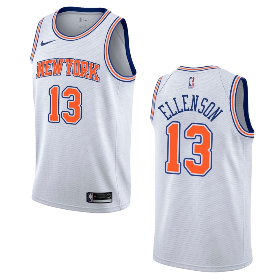 Men's New York Knicks #13 Henry Ellenson Statement Swingman Jersey - White
