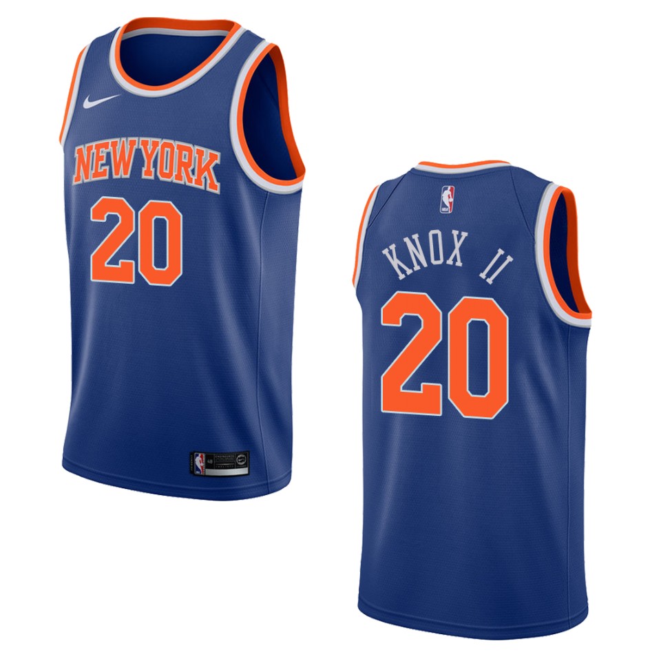 Men's New York Knicks #20 Kevin Knox Ii Icon Swingman Jersey - Blue