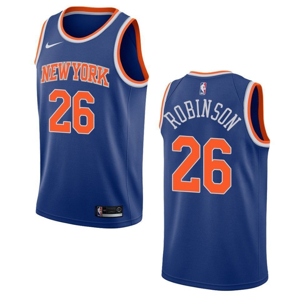 Men's New York Knicks 26 Mitchell Robinson Icon Swingman Jersey - Blue - JS194 