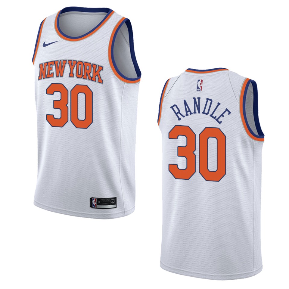 Men's New York Knicks #30 Julius Randle Association Swingman Jersey - White