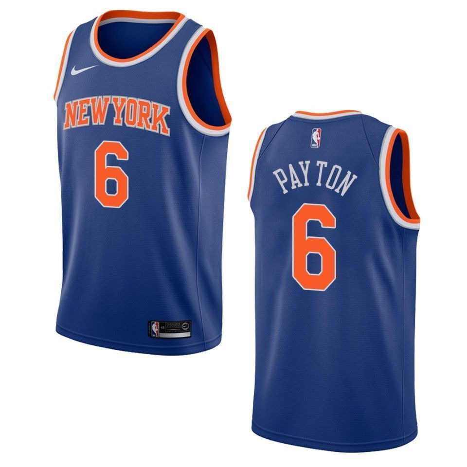 Men's New York Knicks 6 Elfrid Payton Icon Swingman Jersey - Royal - JS157 