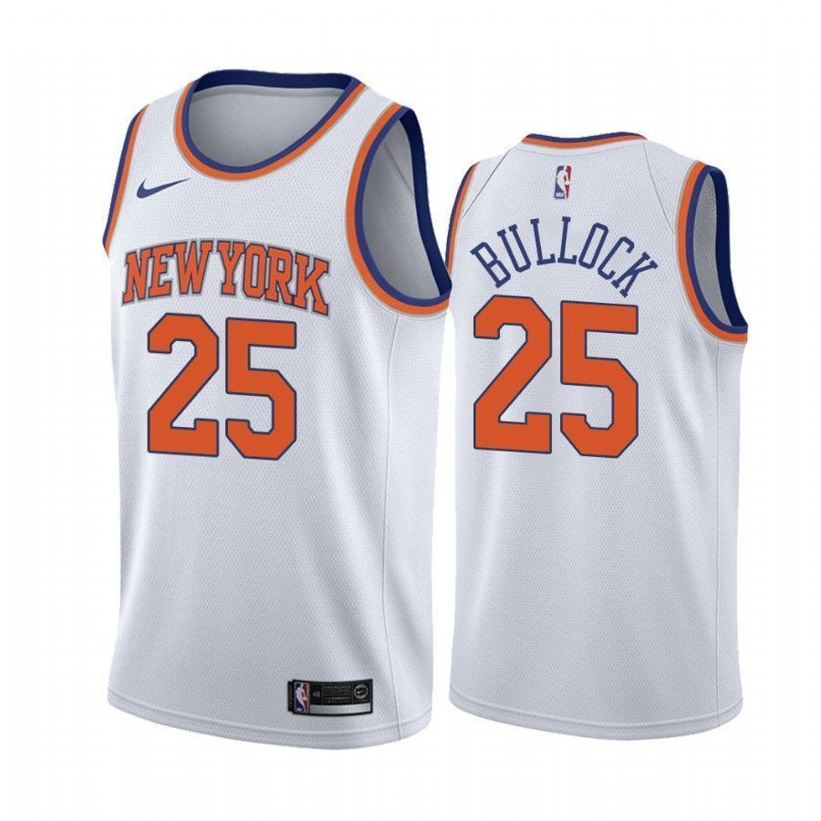 Men's New York Knicks Reggie Bullock 25 Association Jersey - JS851 