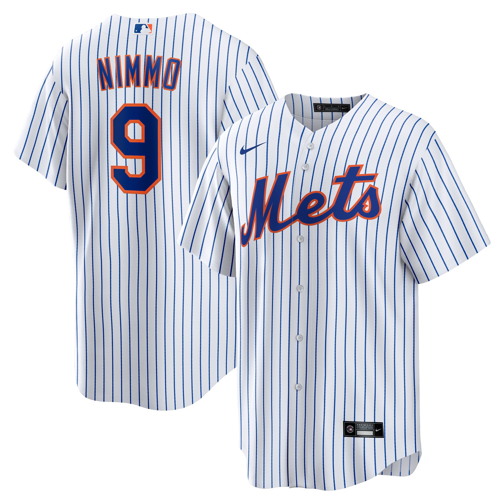 Men's New York Mets Brandon Nimmo White Home Jersey 