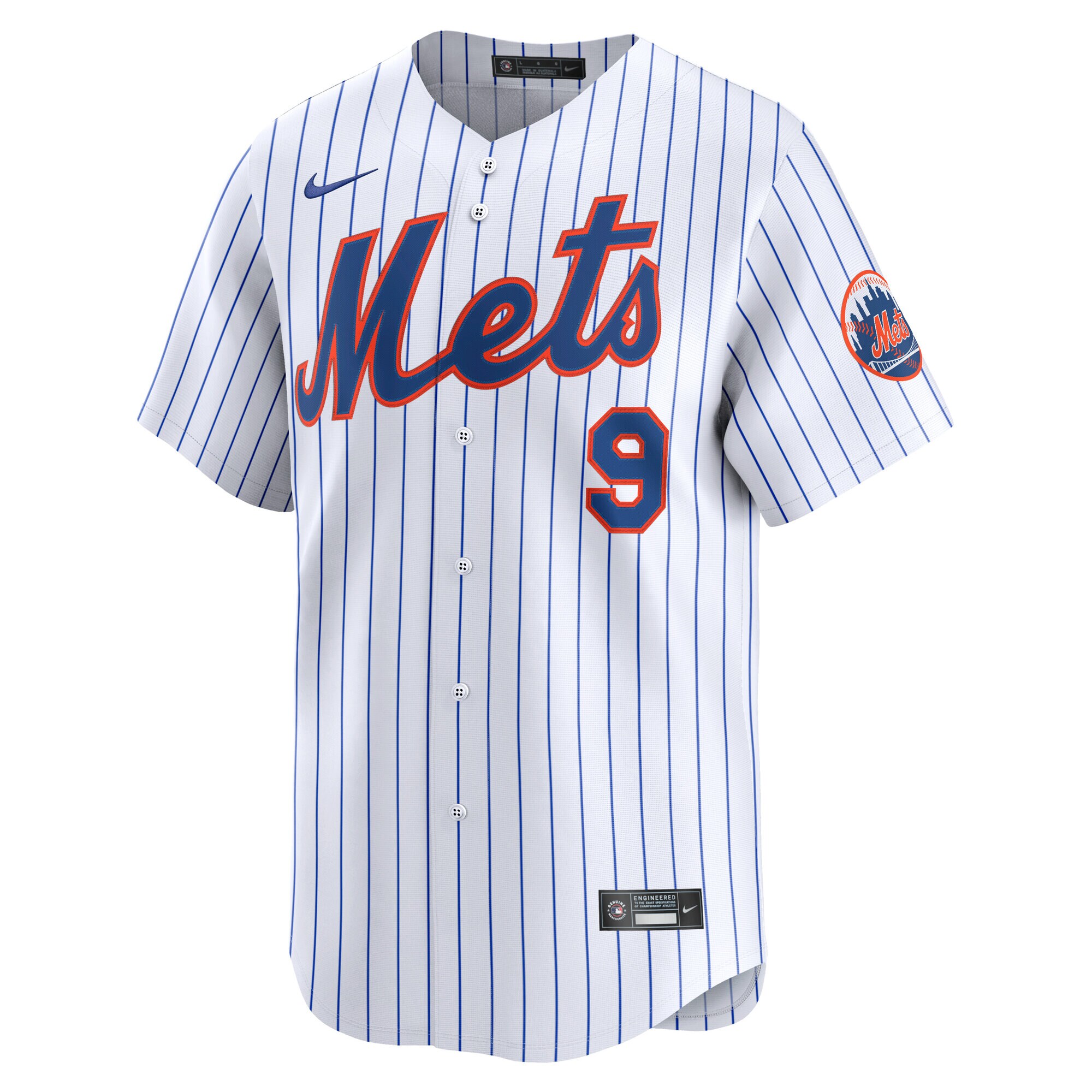 Alternative view of Men's New York Mets Brandon Nimmo White Home Limited Player Jersey 