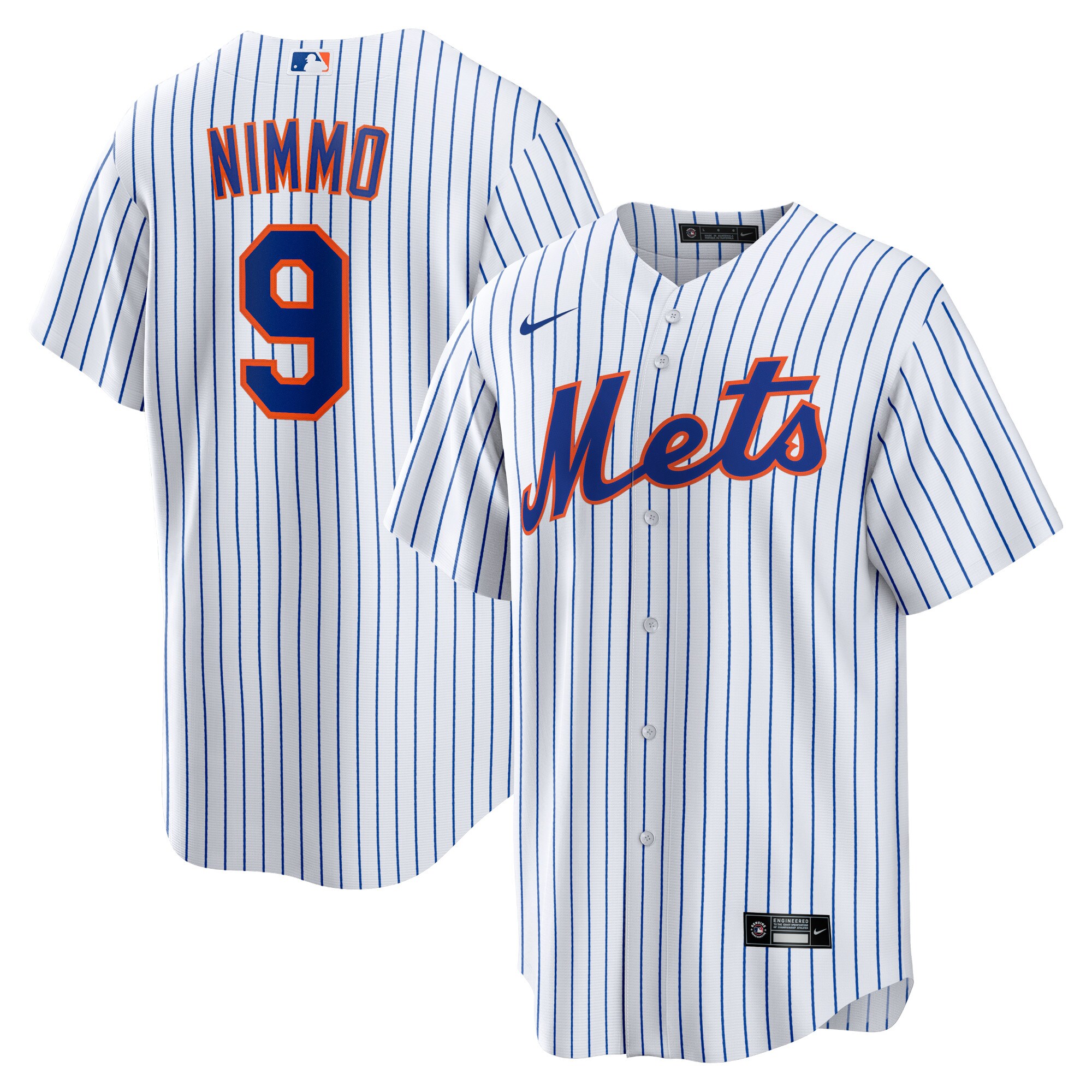 Men's New York Mets Brandon Nimmo White Home Official Player Jersey 