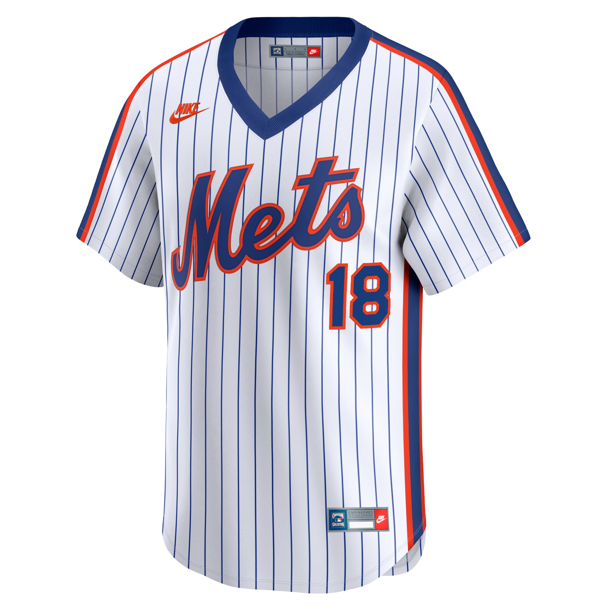 Alternative view of Men's New York Mets Darryl Strawberry Navy Throwback Cooperstown Limited Jersey 