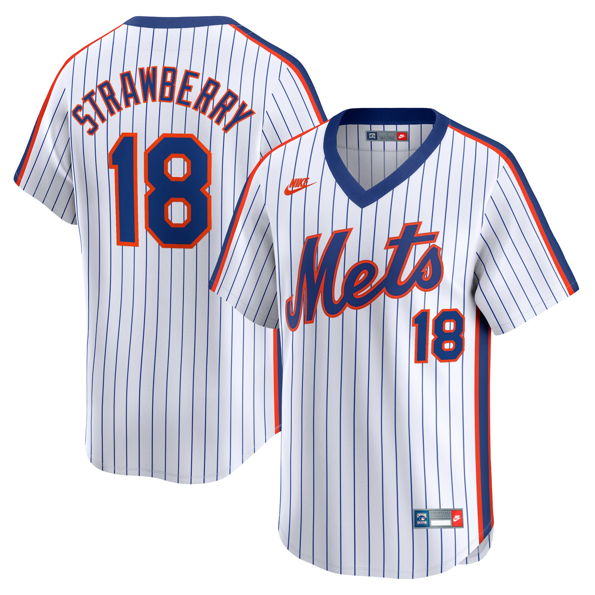 Men's New York Mets Darryl Strawberry Navy Throwback Cooperstown Limited Jersey 