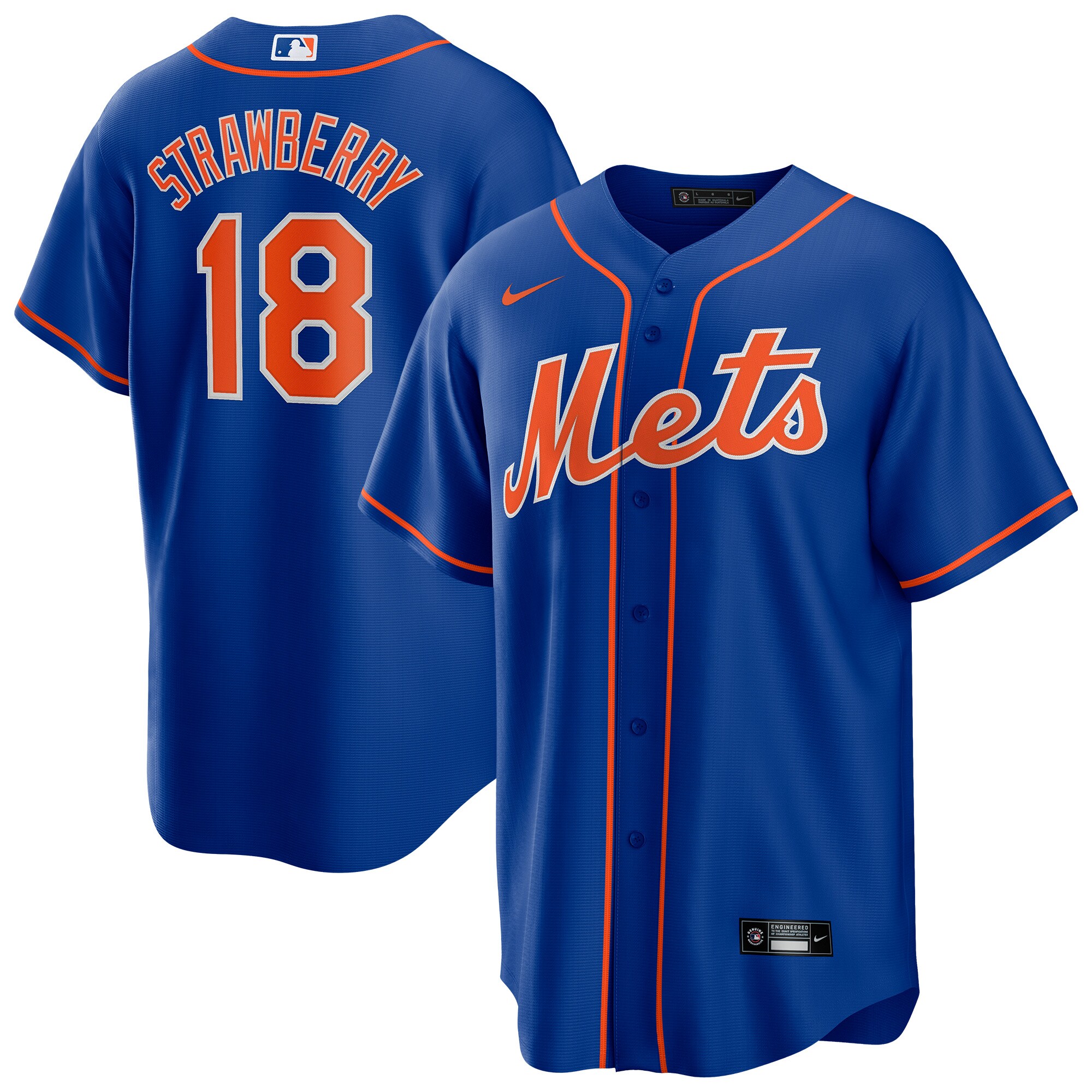 Men's New York Mets Darryl Strawberry Royal Alternate Player Jersey 