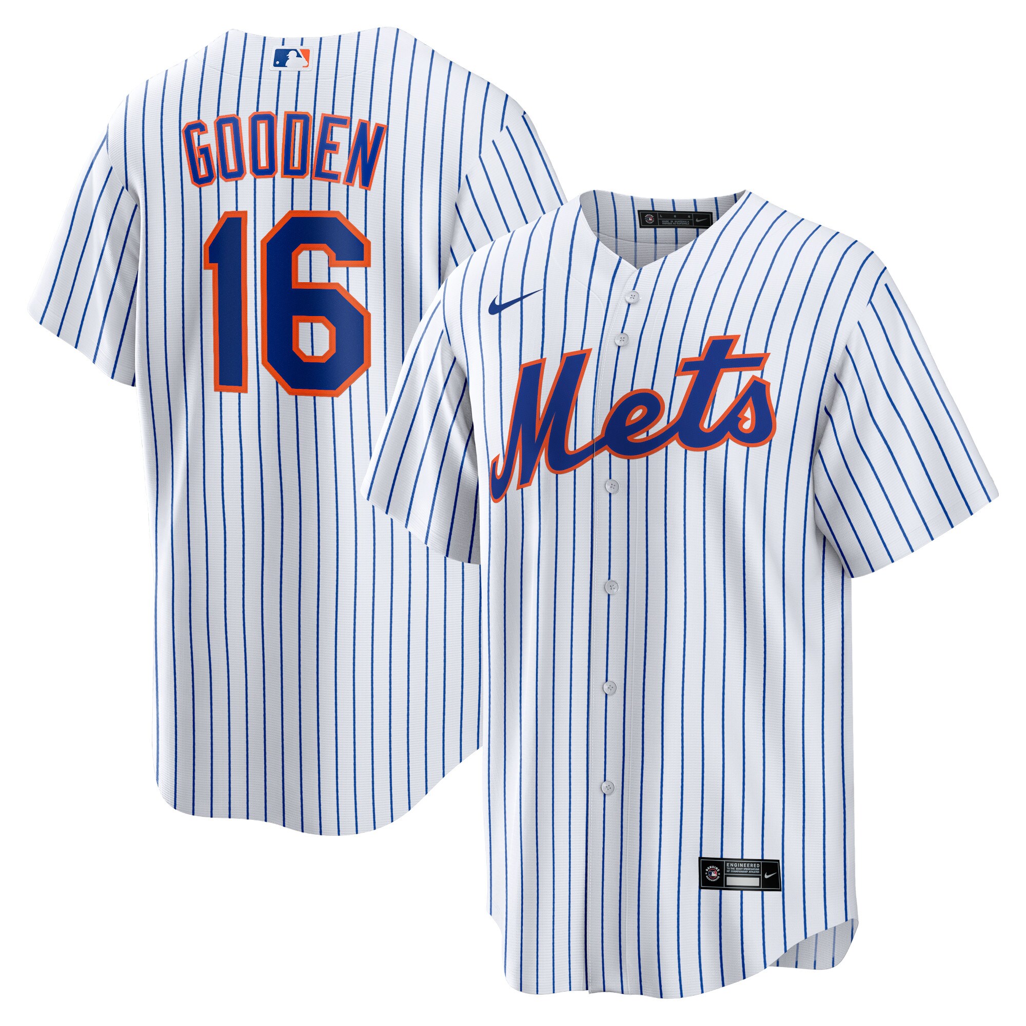 Men's New York Mets Dwight Gooden White Home Player Jersey 