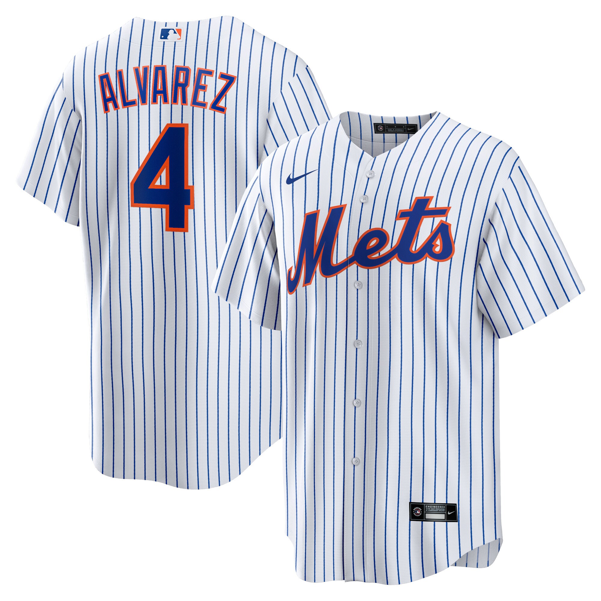Men's New York Mets Francisco Alvarez White Player Jersey 