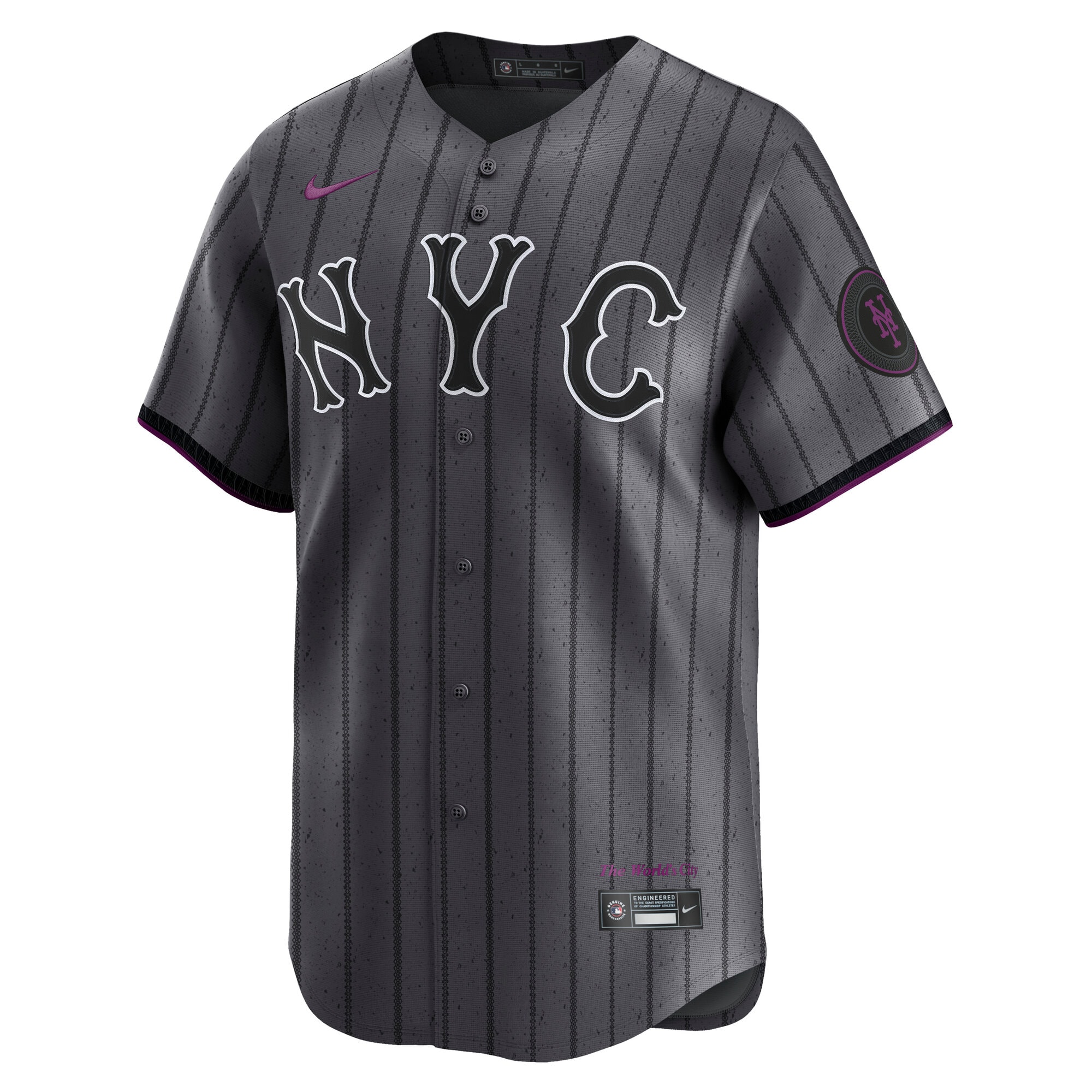 Alternative view of Men's New York Mets Francisco Lindor Gray City Connect Limited Player Jersey 