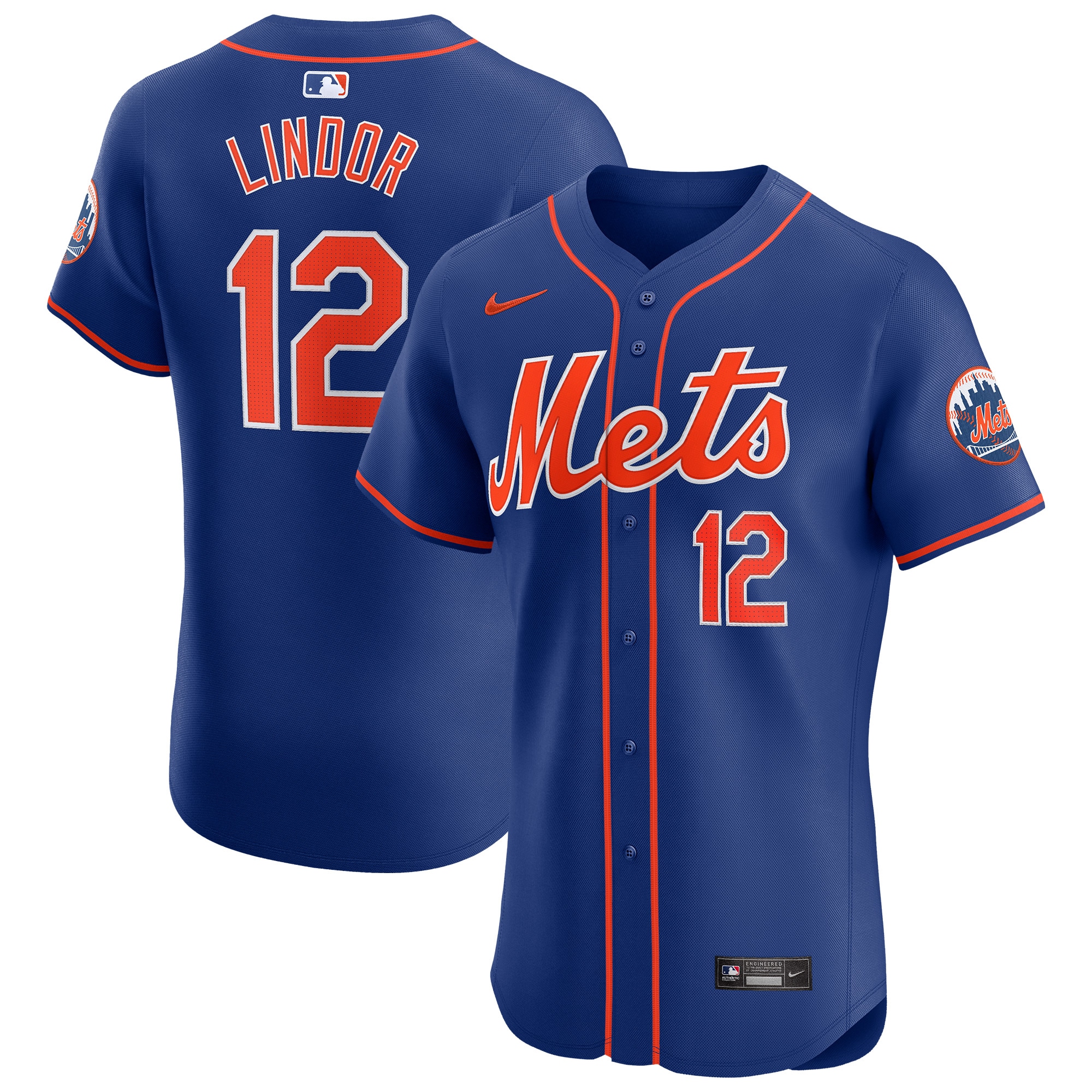 Men's New York Mets Francisco Lindor Royal Alternate Elite Player Jersey 