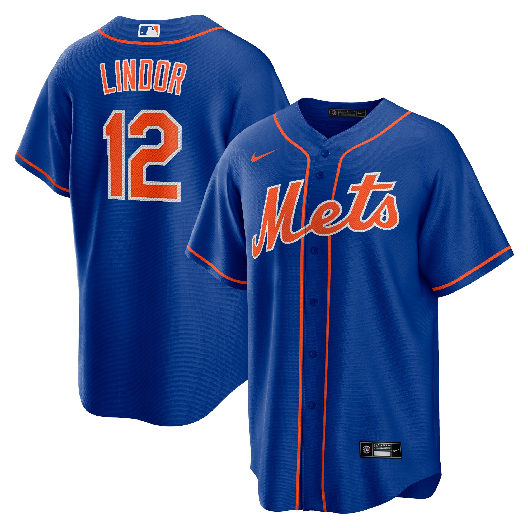 Men's New York Mets Francisco Lindor Royal Alternate Player Jersey 