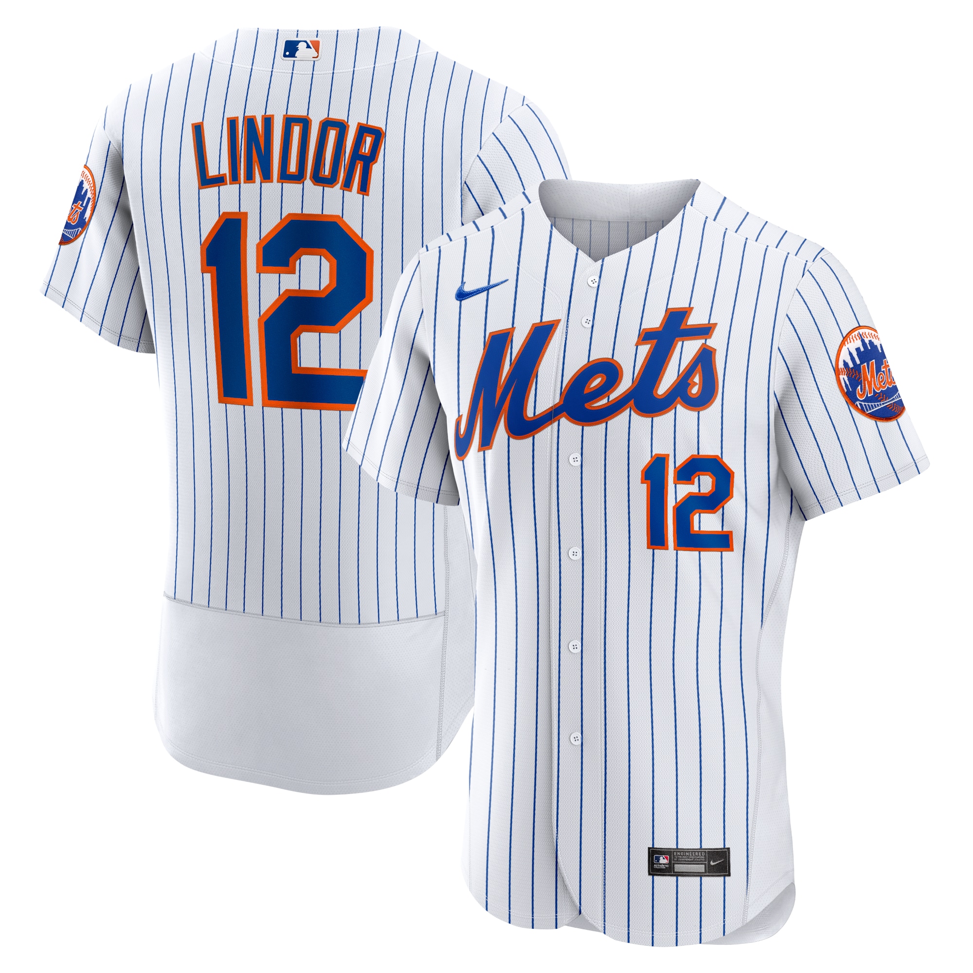 Men's New York Mets Francisco Lindor White Home Player Jersey 