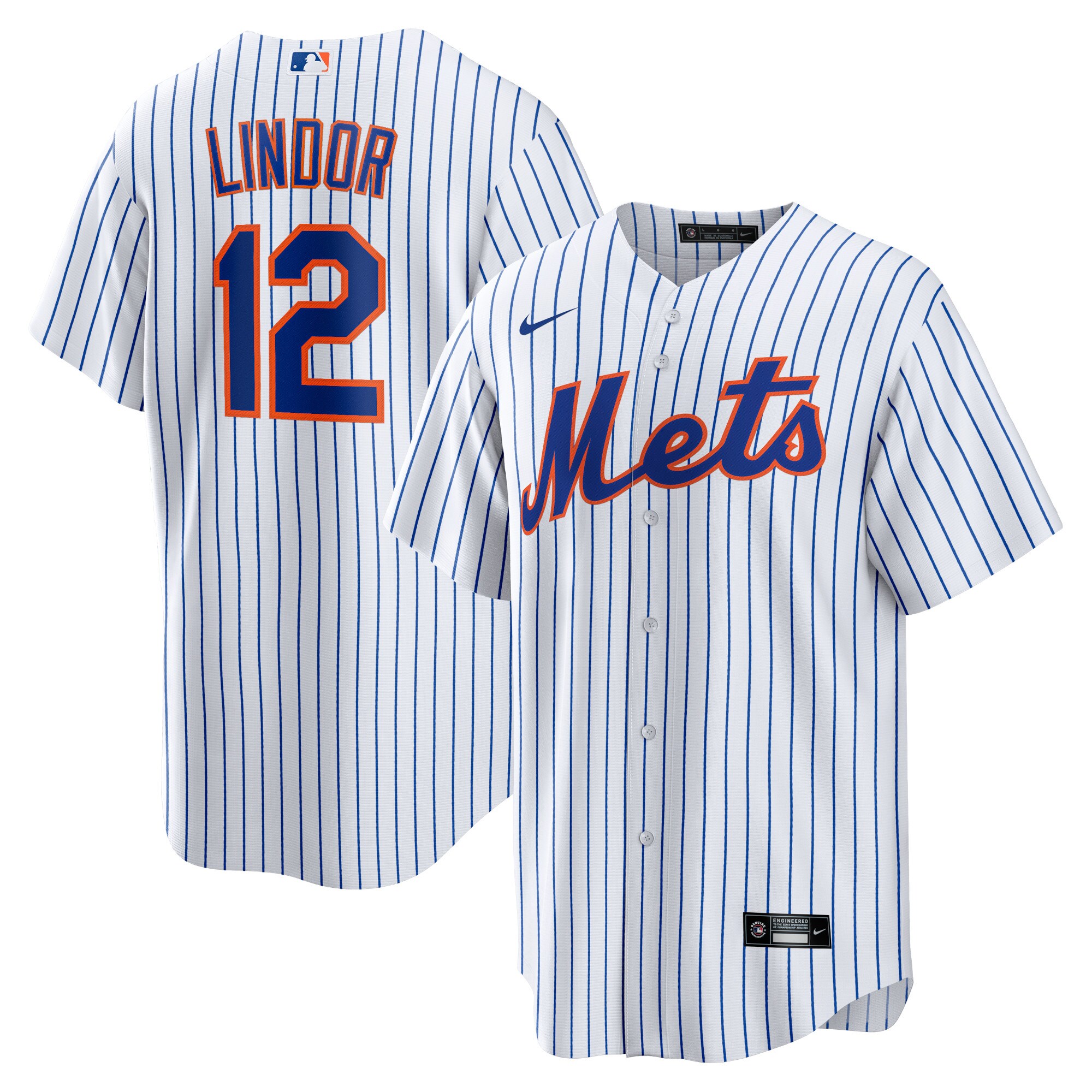 Men's New York Mets Francisco Lindor White Home Player Jersey 
