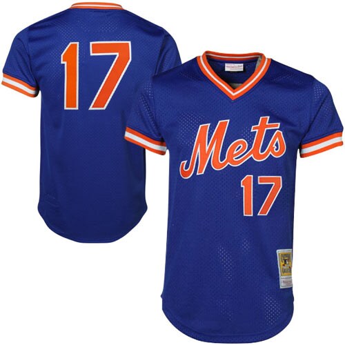 Men's New York Mets Keith Hernandez Mitchell & Ness Royal Cooperstown Mesh Batting Practice Jersey 
