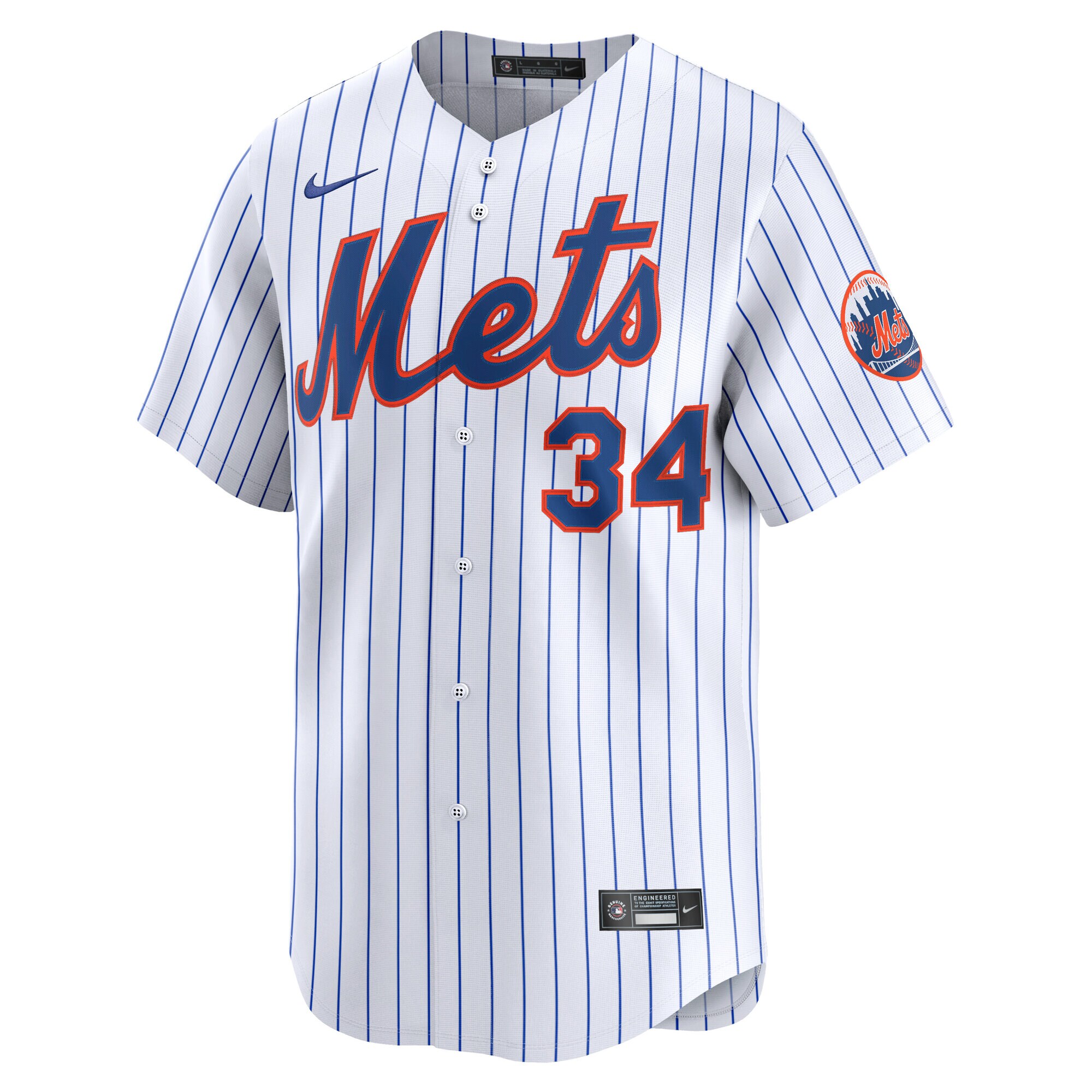Alternative view of Men's New York Mets Kodai Senga White Home Limited Player Jersey 