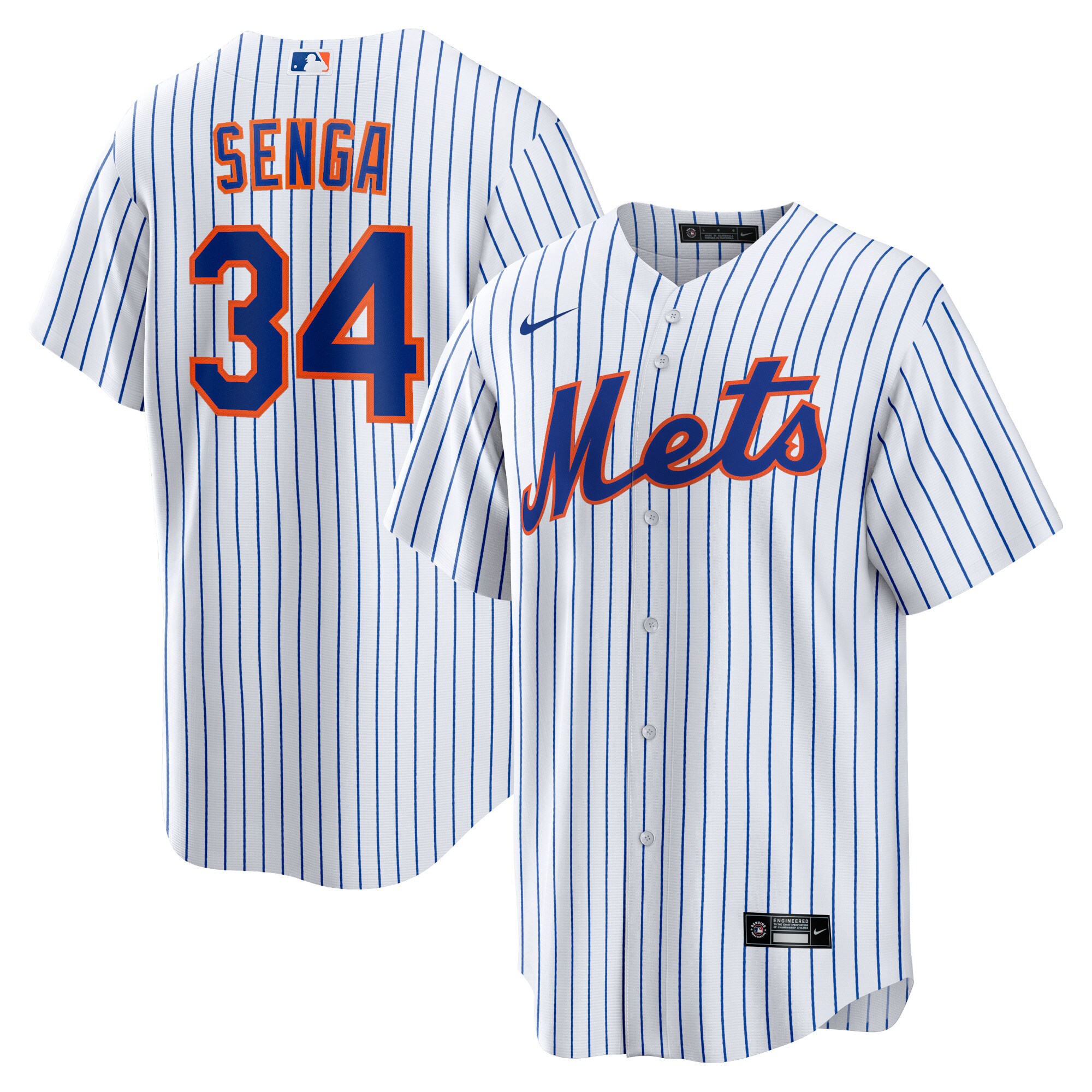Men's New York Mets Kodai Senga White/Royal Home Player Jersey 