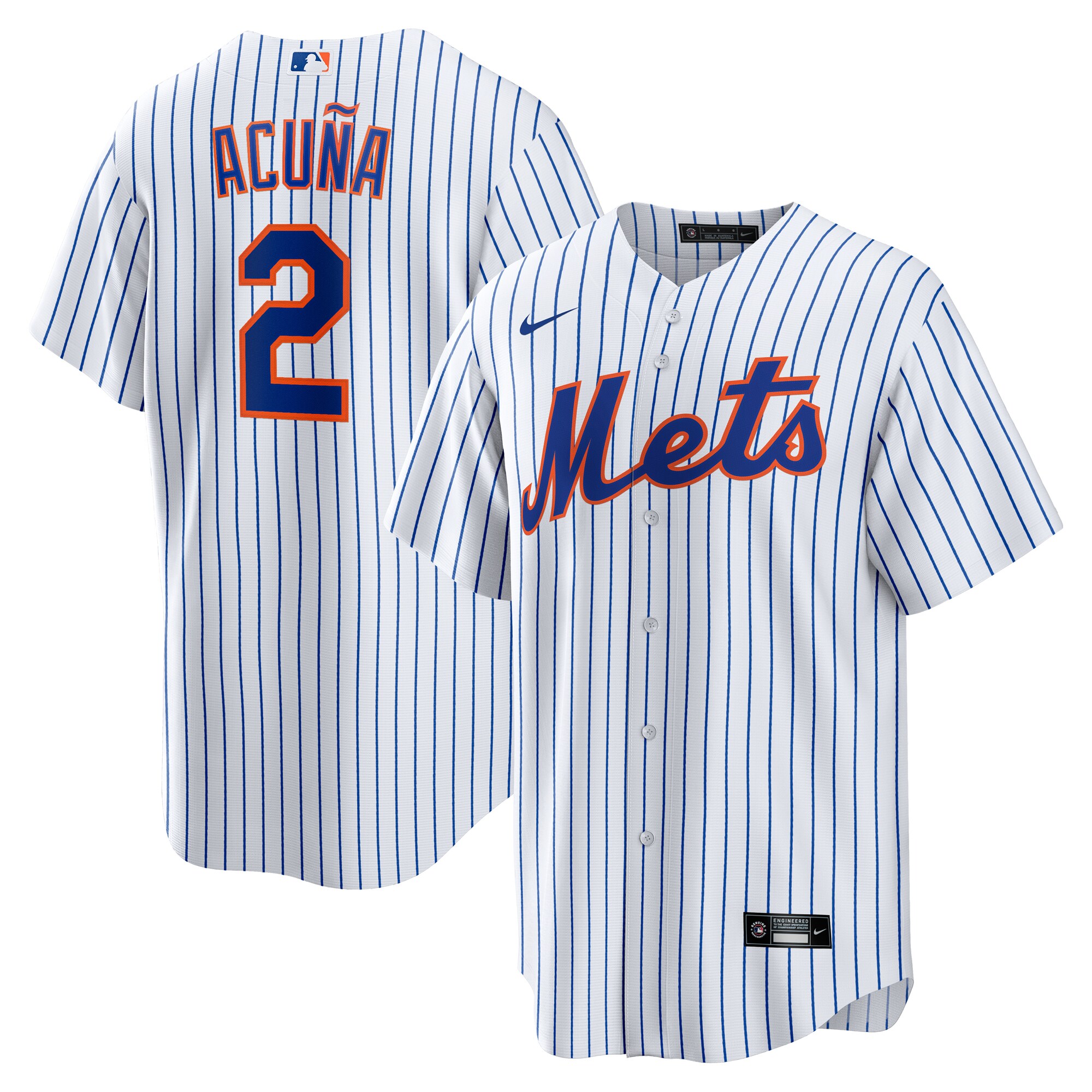 Men's New York Mets Luisangel Acuña White Home Player Jersey 