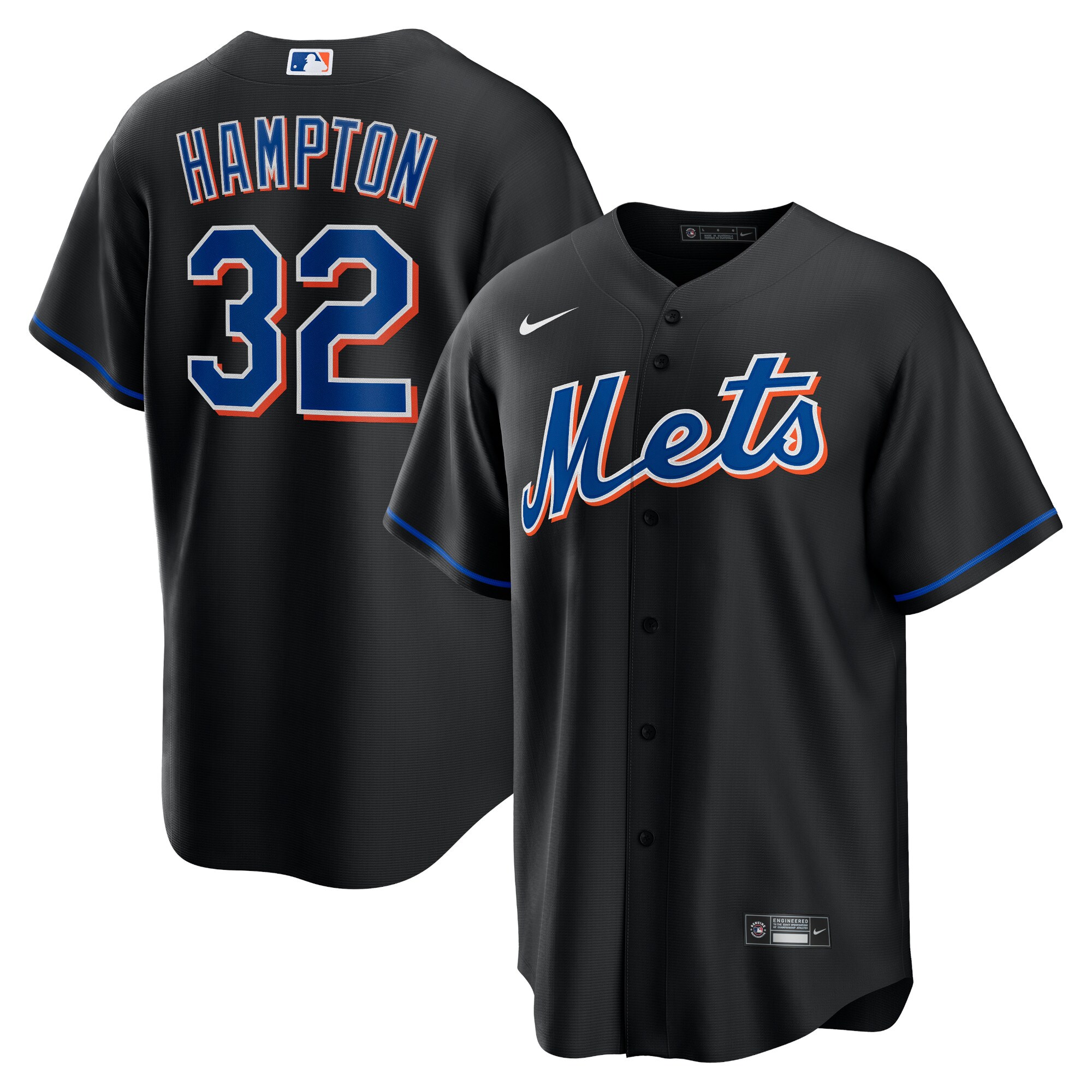 Men's New York Mets Mike Hampton Black 2022 Alternate Player Jersey 