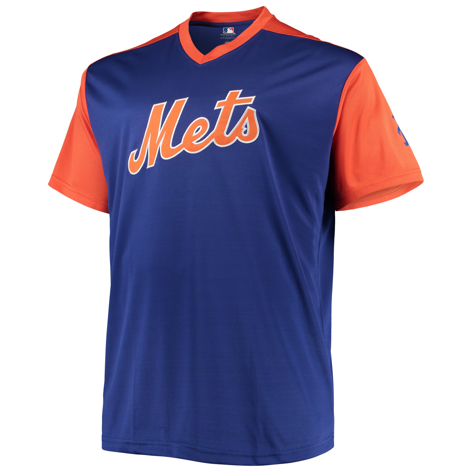 Alternative view of Men's New York Mets Mike Piazza Royal/Orange Cooperstown Collection Player Jersey 