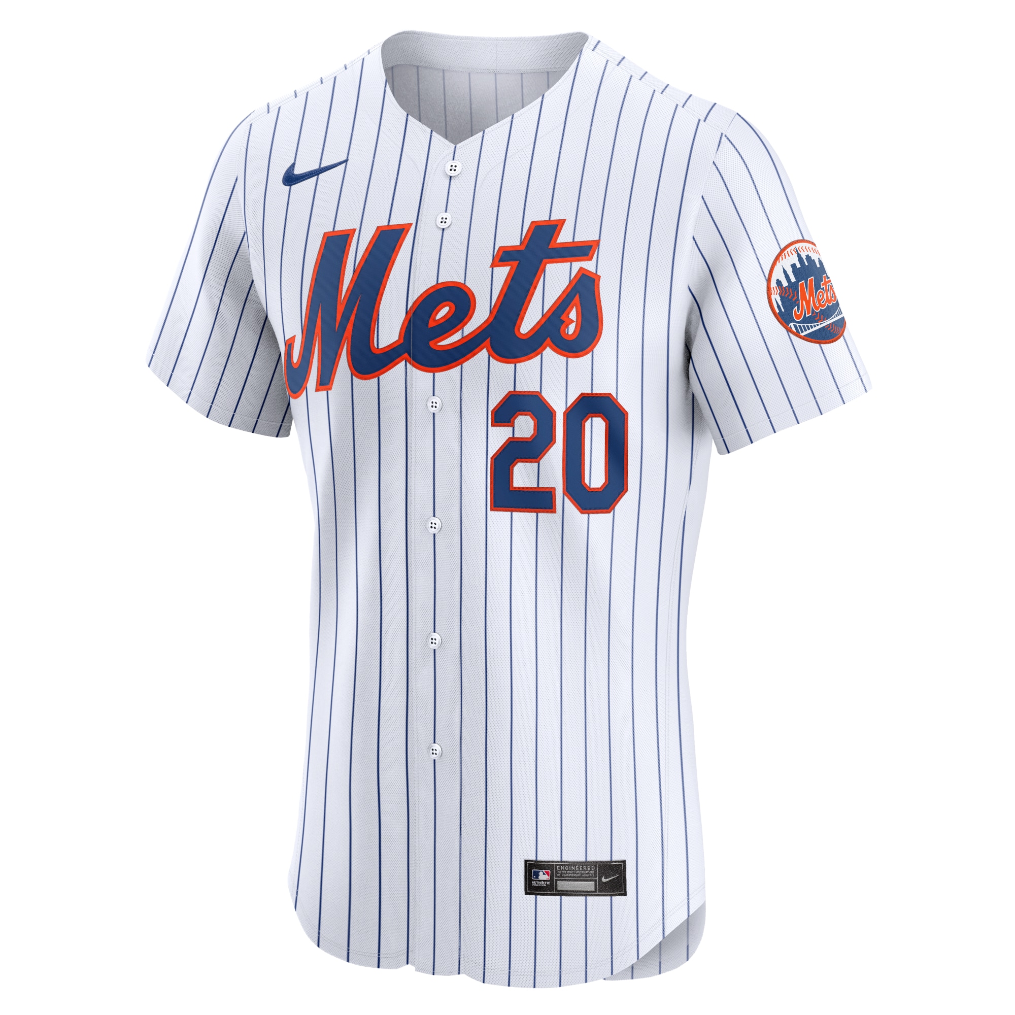 Alternative view of Men's New York Mets Pete Alonso White Home Elite Jersey 