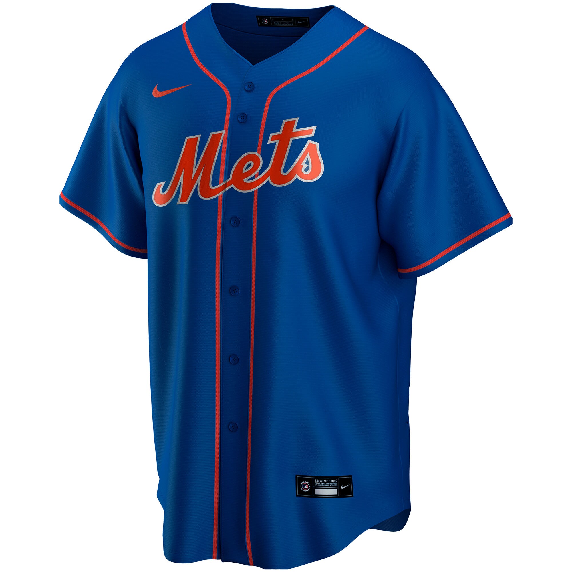 Alternative view of Men's New York Mets Royal Alternate Custom Jersey 