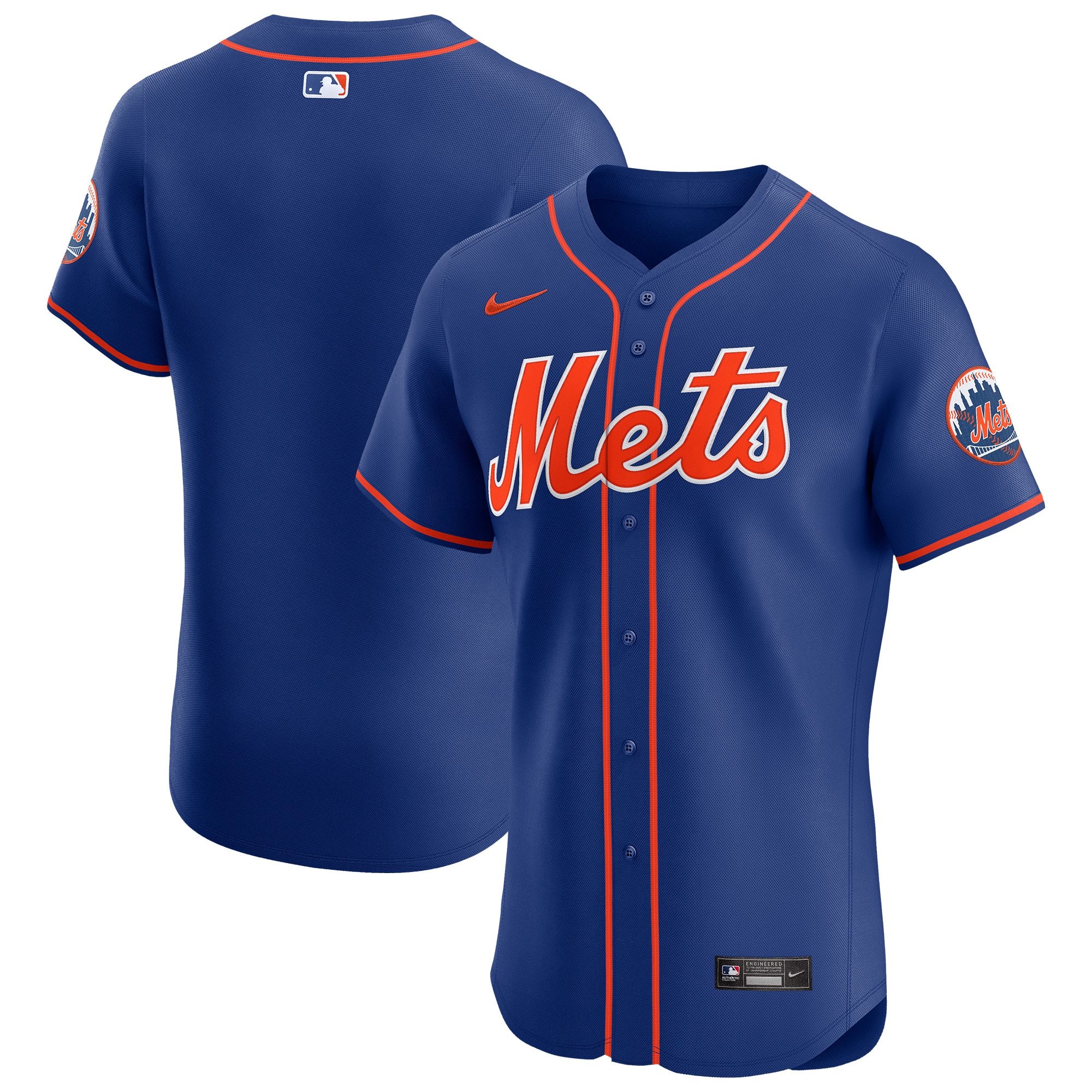 Men's New York Mets Royal Alternate Vapor Premier Elite Patch Jersey 