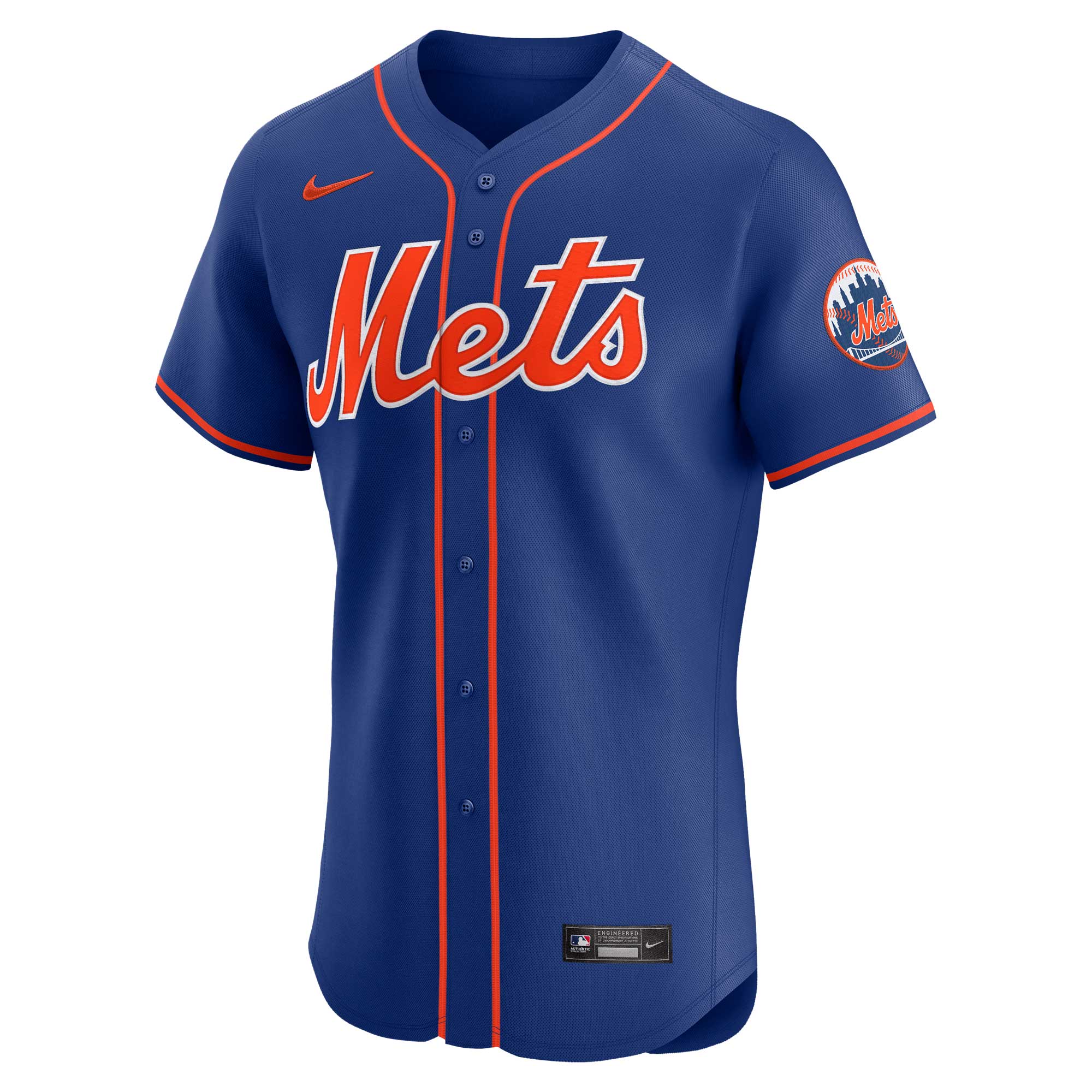 Alternative view of Men's New York Mets Royal Alternate Vapor Premier Elite Patch Jersey 