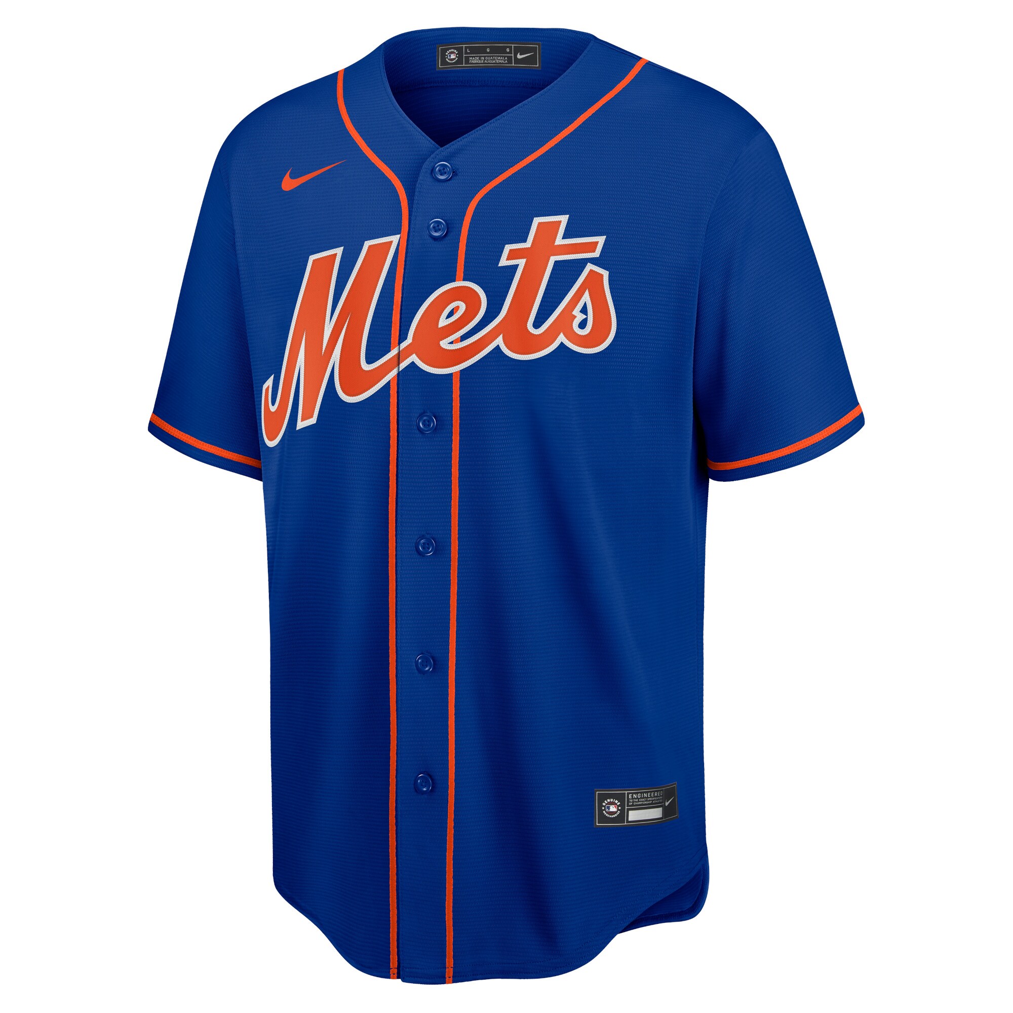 Alternative view of Men's New York Mets Royal Big & Tall Alternate Team Jersey 