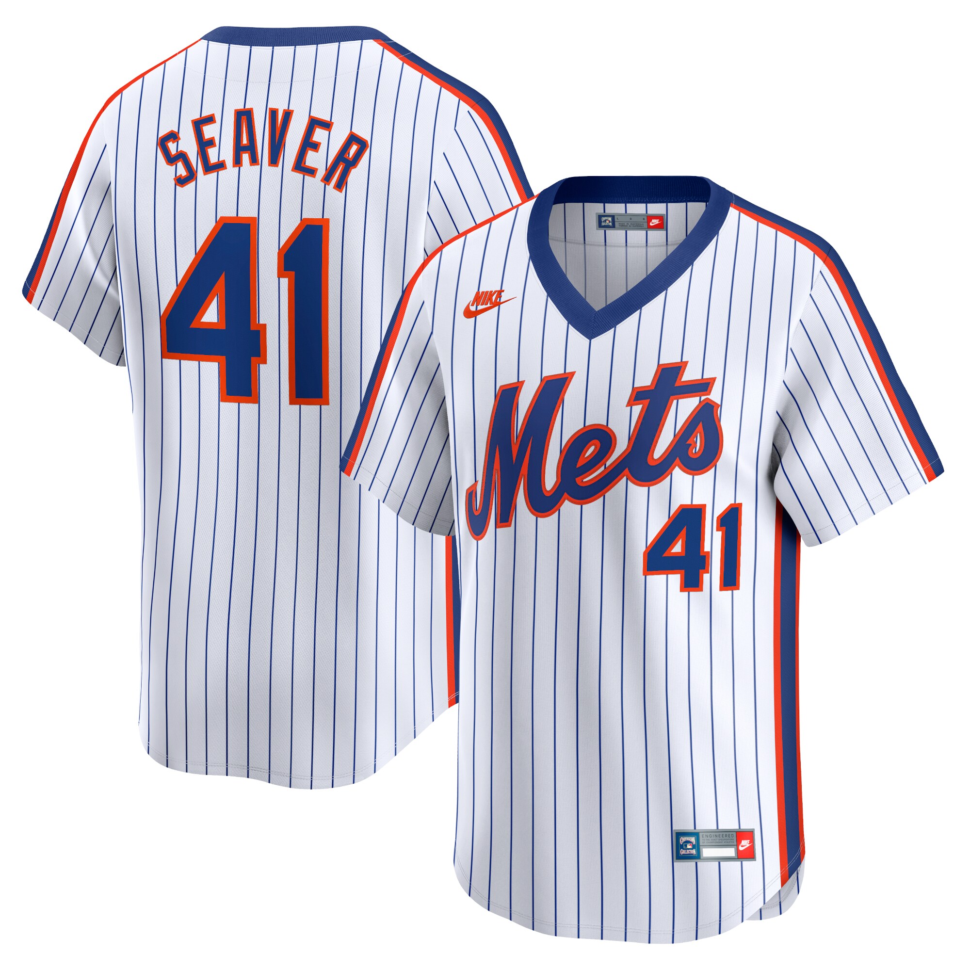 Men's New York Mets Tom Seaver White Throwback Cooperstown Limited Jersey 