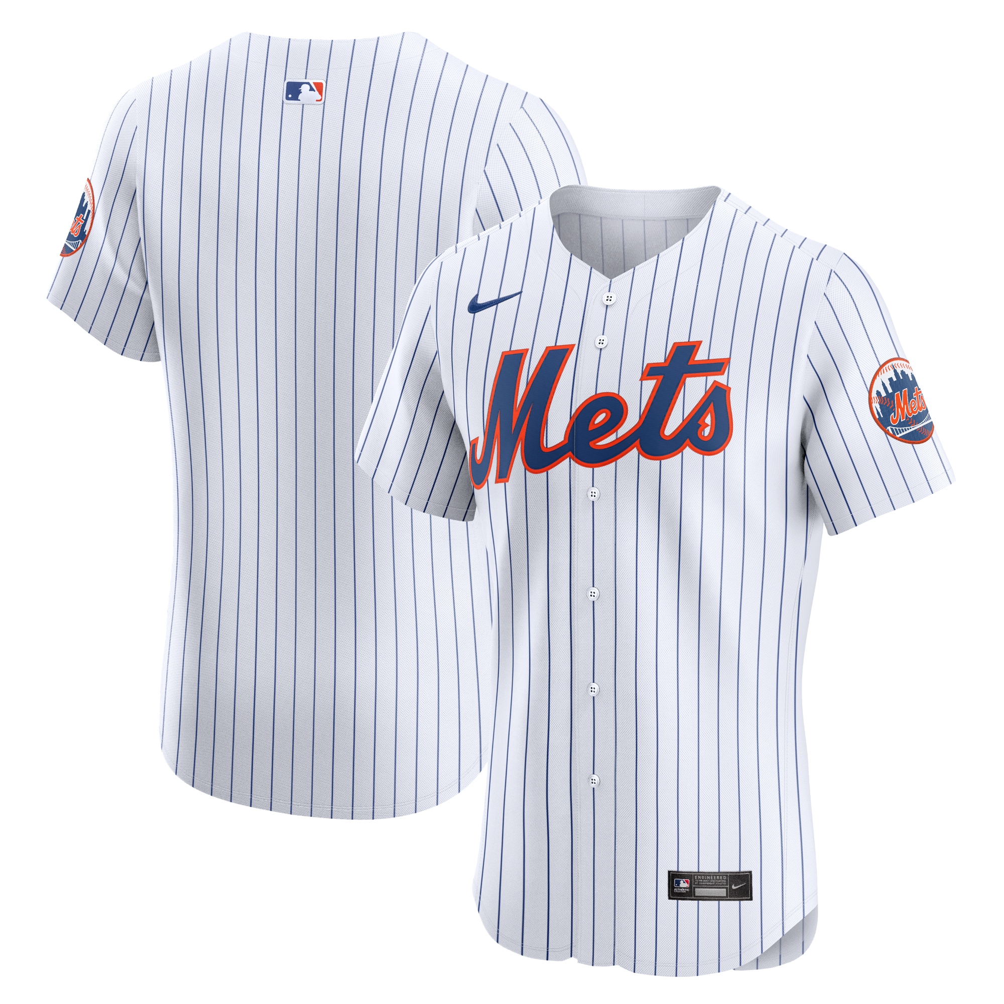 Men's New York Mets White Home Elite Jersey 