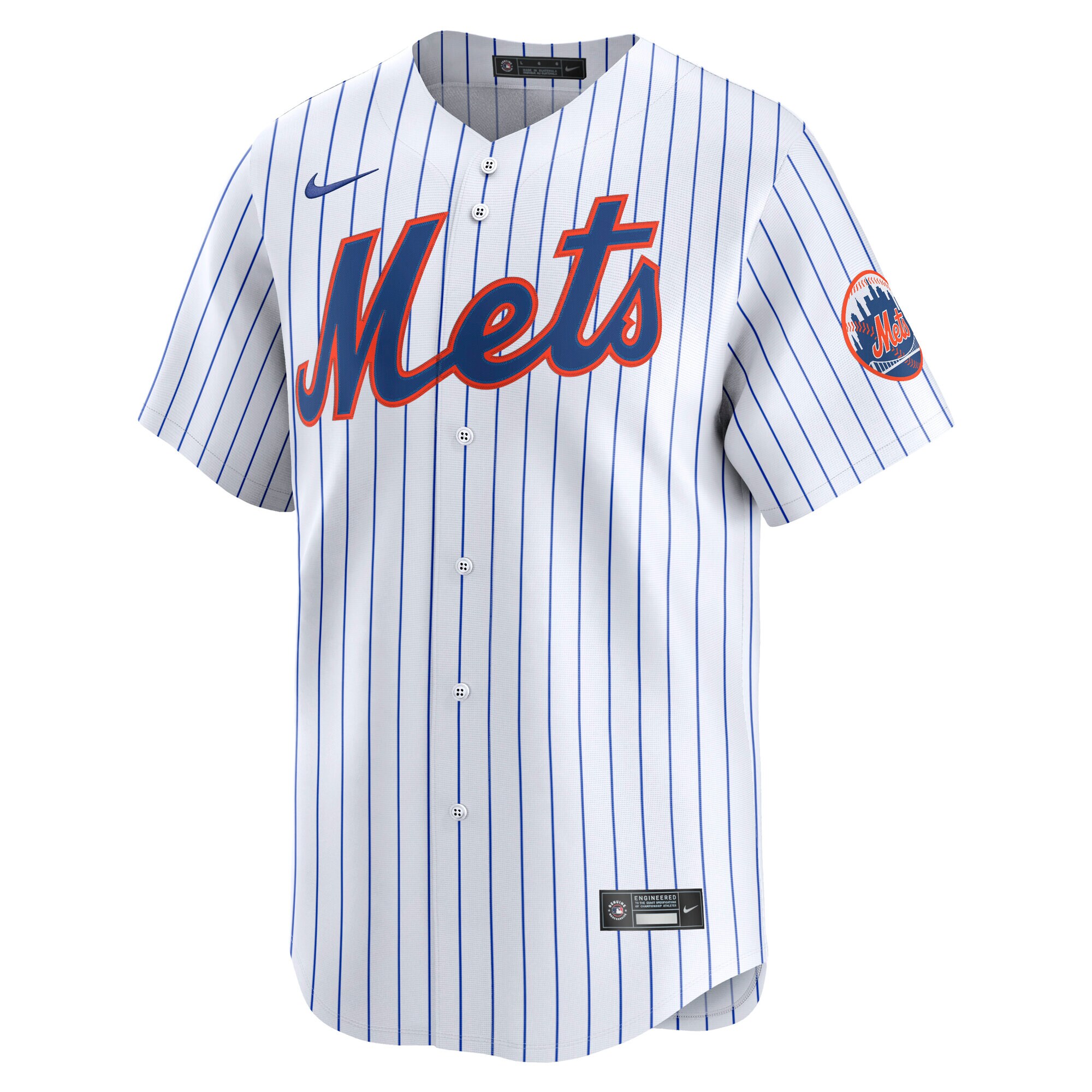 Alternative view of Men's New York Mets White Home Limited Jersey 