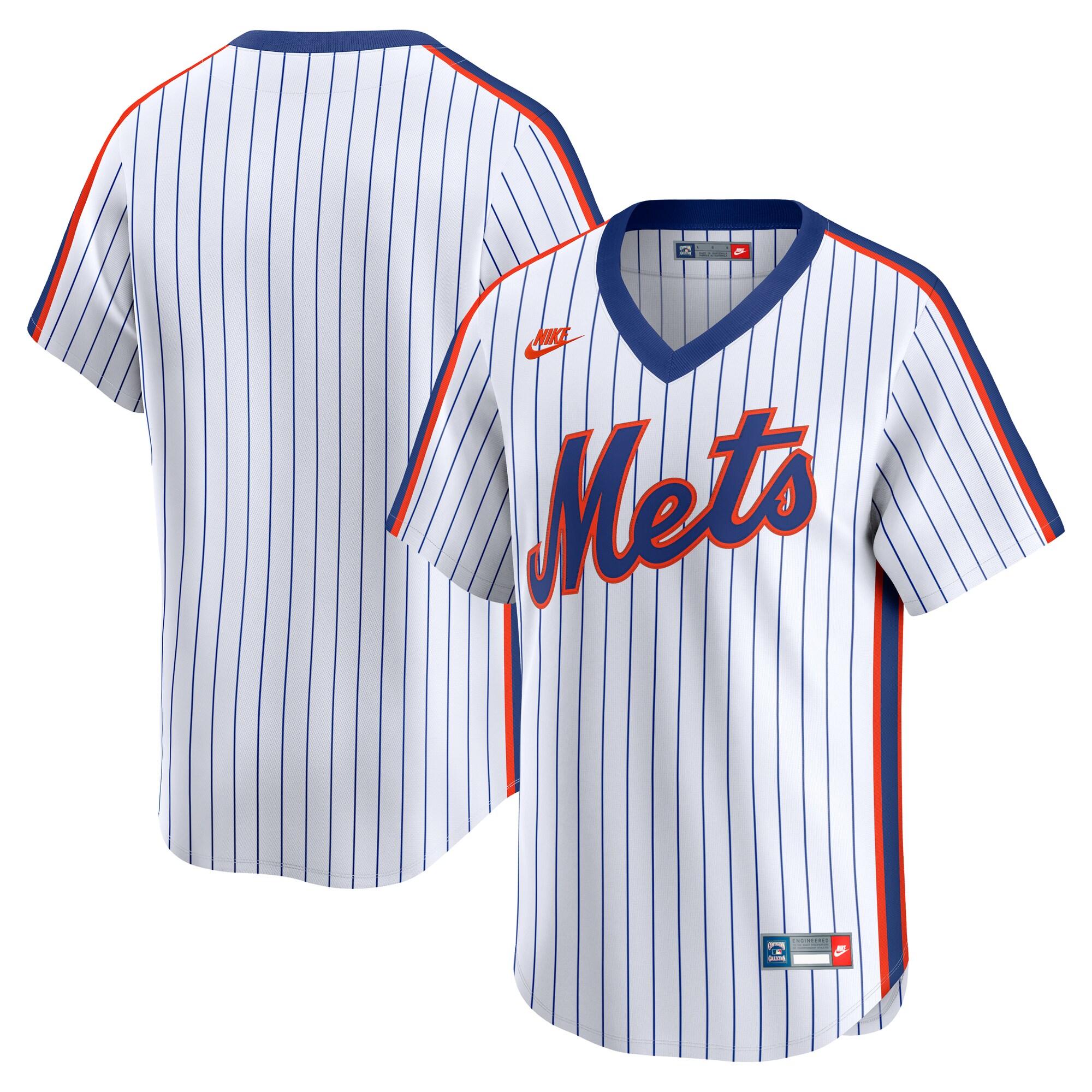 Men's New York Mets White Throwback Cooperstown Collection Limited Jersey 