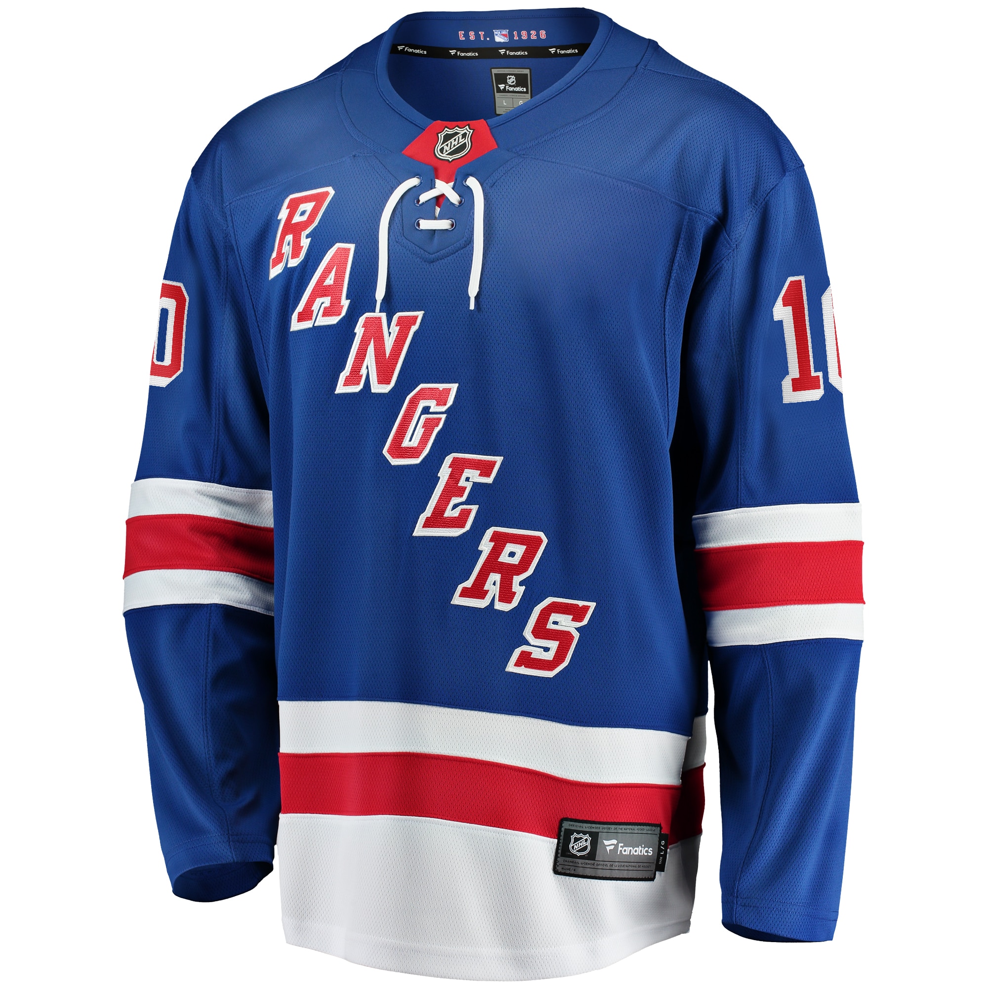 Alternative view of Men's New York Rangers Artemi Panarin Blue Home Premier Breakaway Player Jersey - JS403 