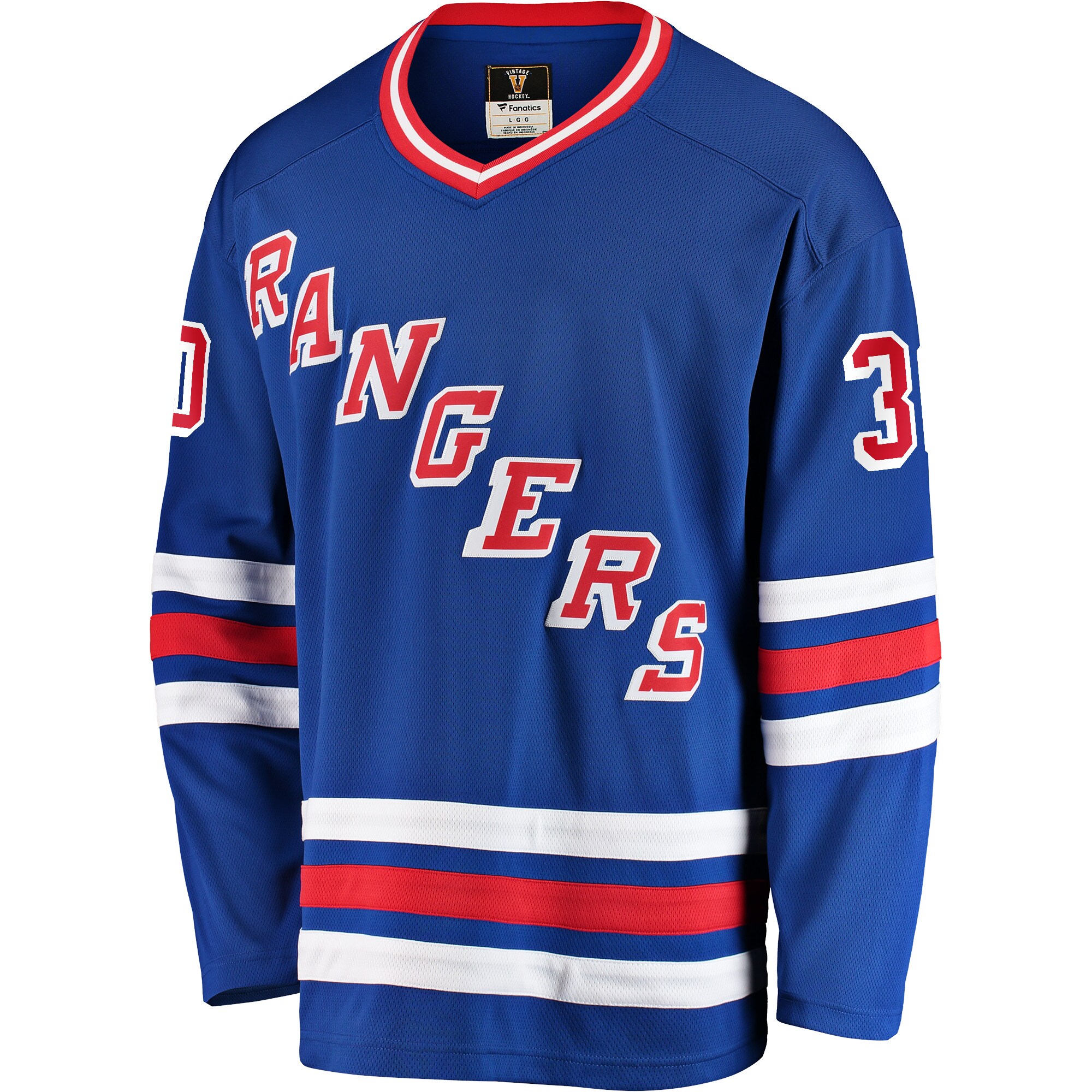 Alternative view of Men's New York Rangers Glenn Healy Blue Premier Breakaway Retired Player Jersey - JS992 