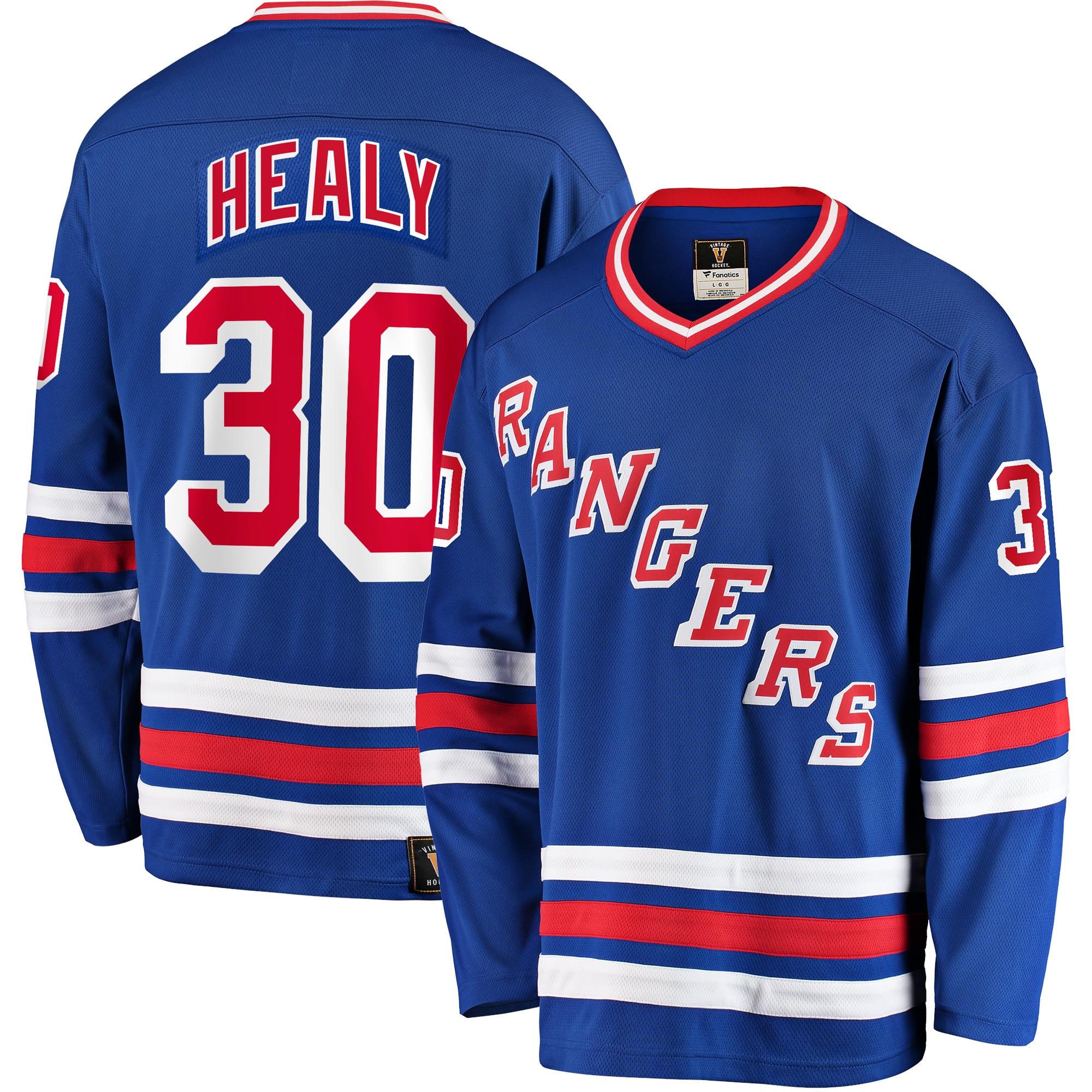 Men's New York Rangers Glenn Healy Blue Premier Breakaway Retired Player Jersey - JS992 