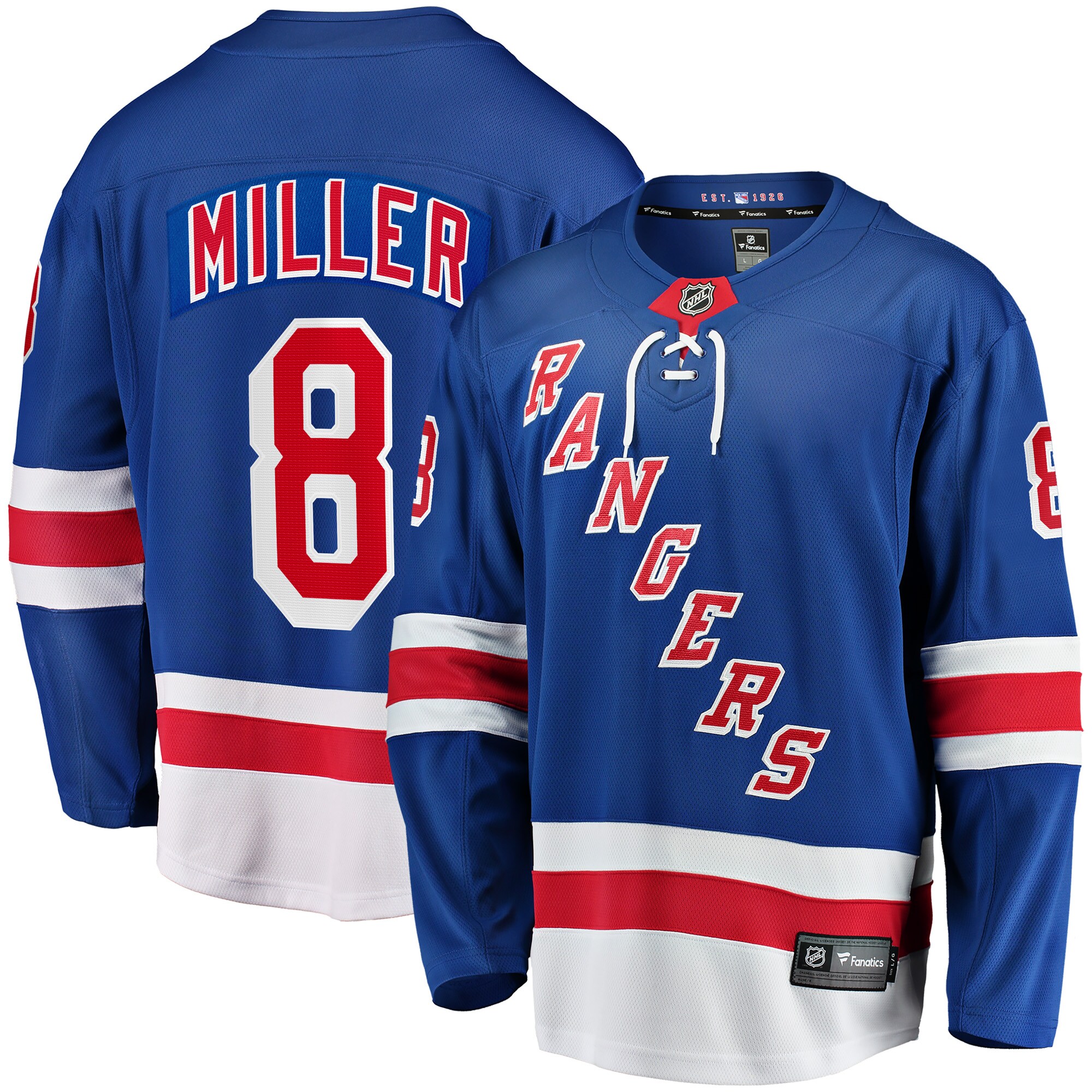Men's New York Rangers J.T. Miller Blue Home Breakaway Jersey - JS279 